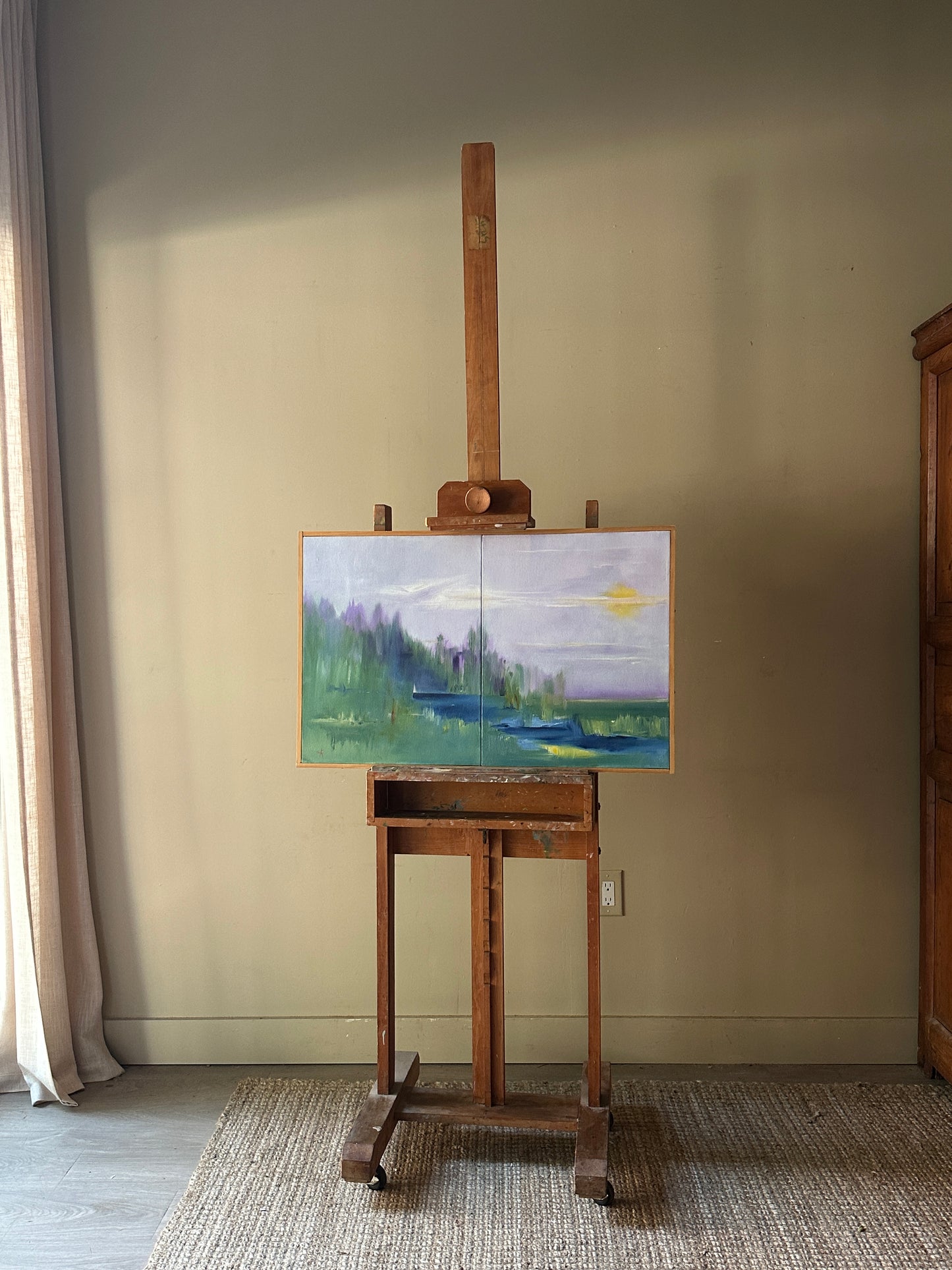 Pine easel