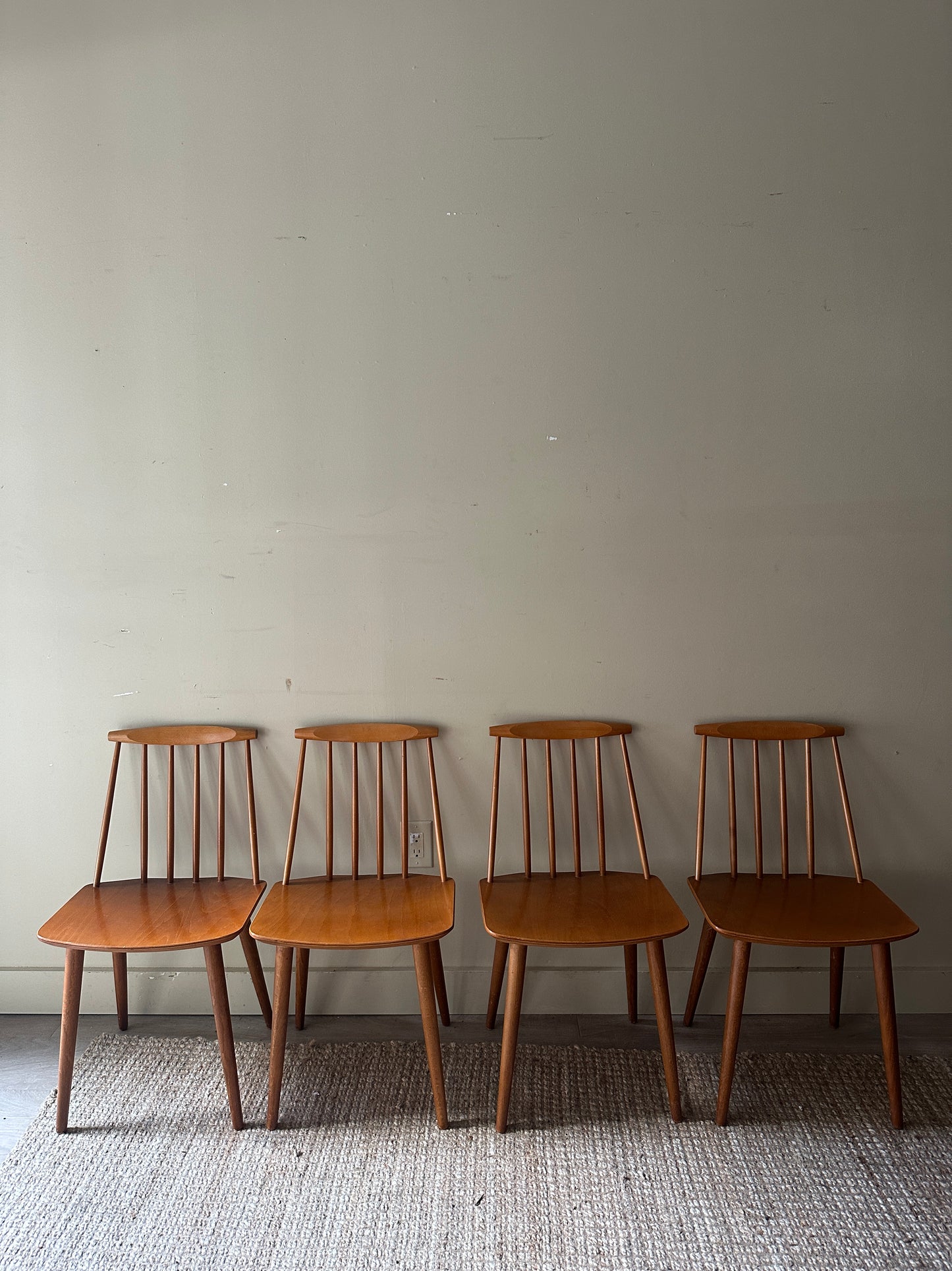 Maple dining chairs. Sold as set of 4.