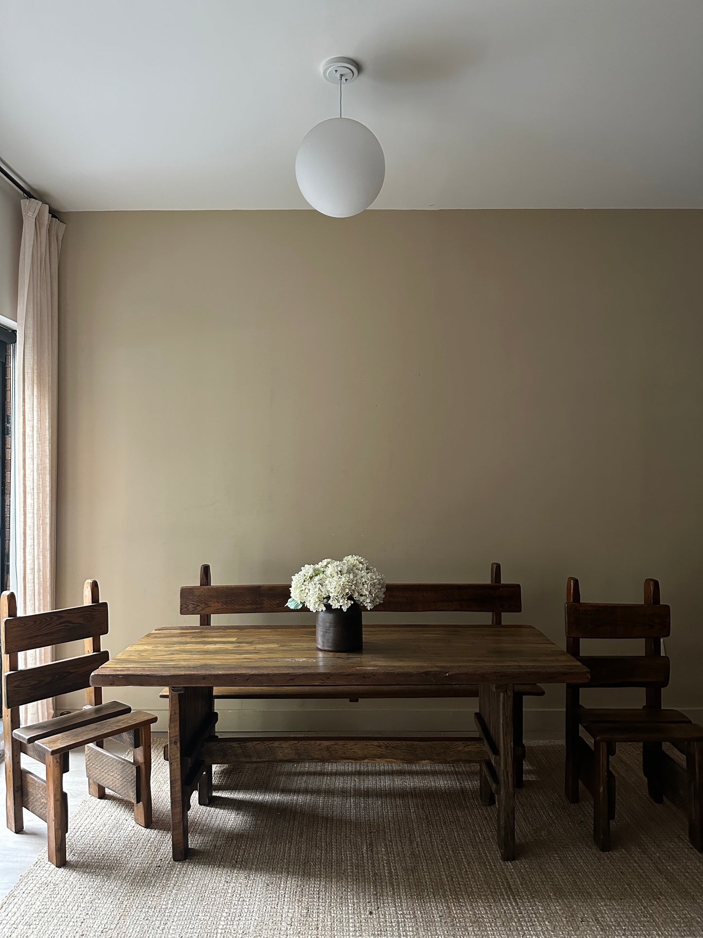 Pine dining set.