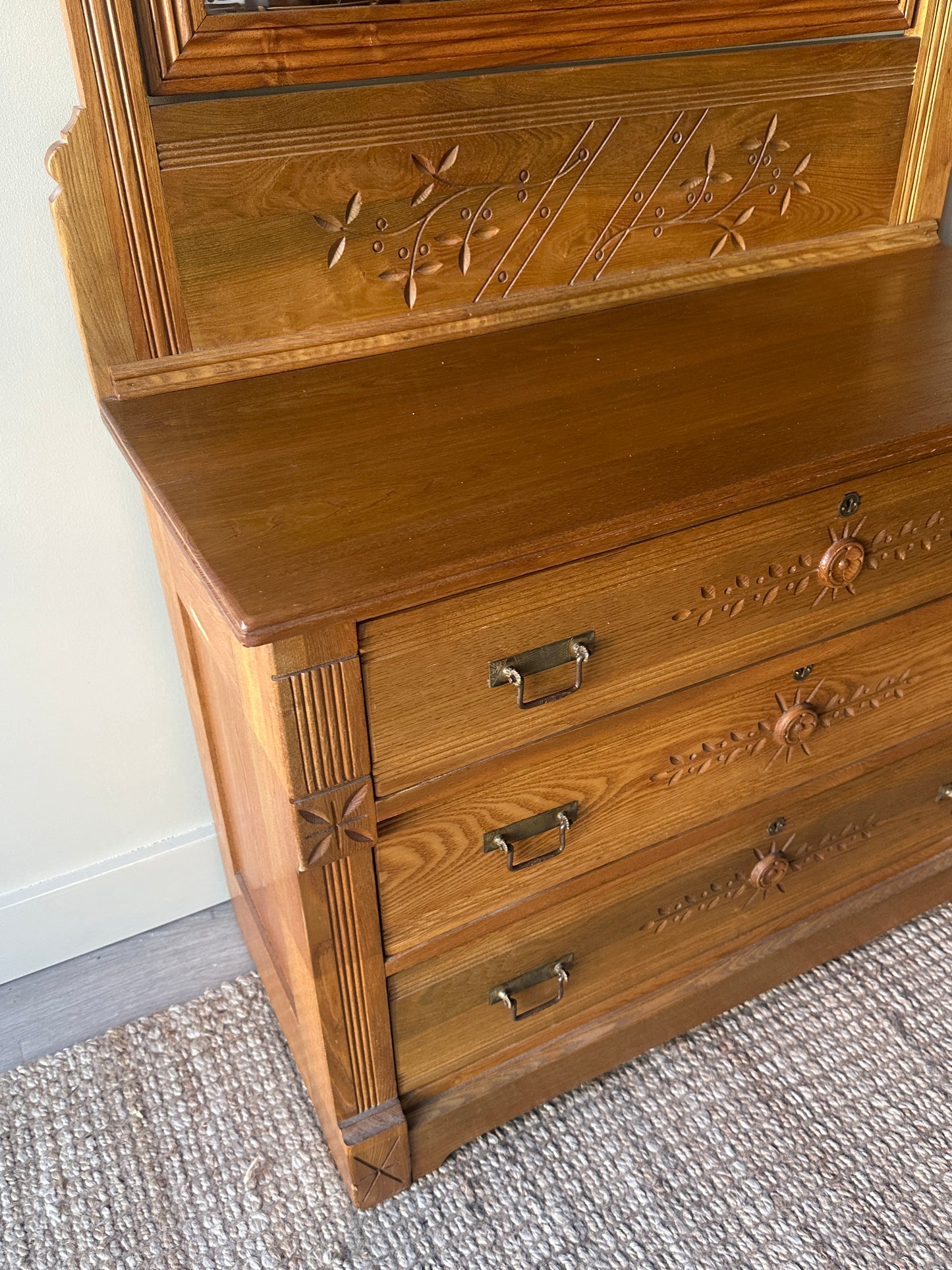 Eastlake dresser with mirror