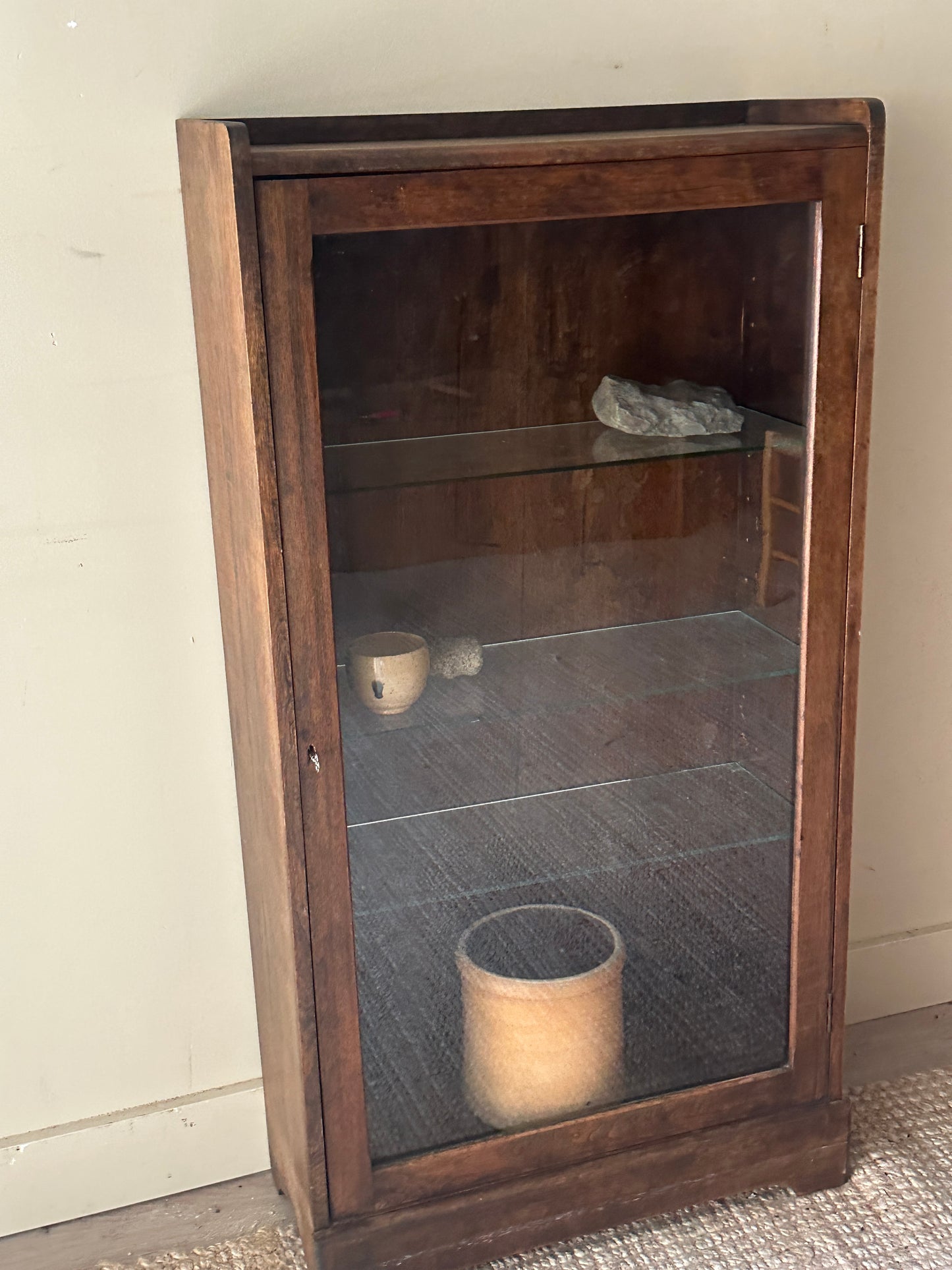 Oak and glass display case