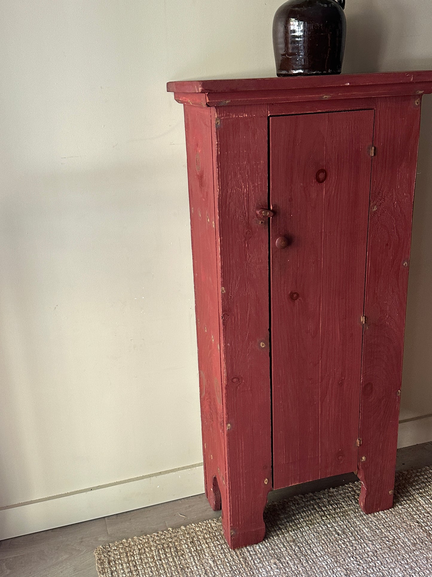 Painted pine chimney cupboard