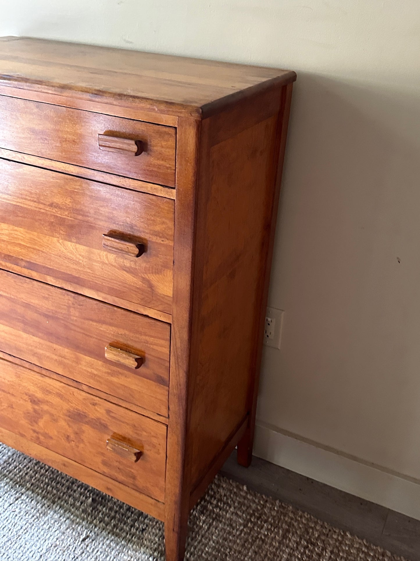 Pine secretary dresser