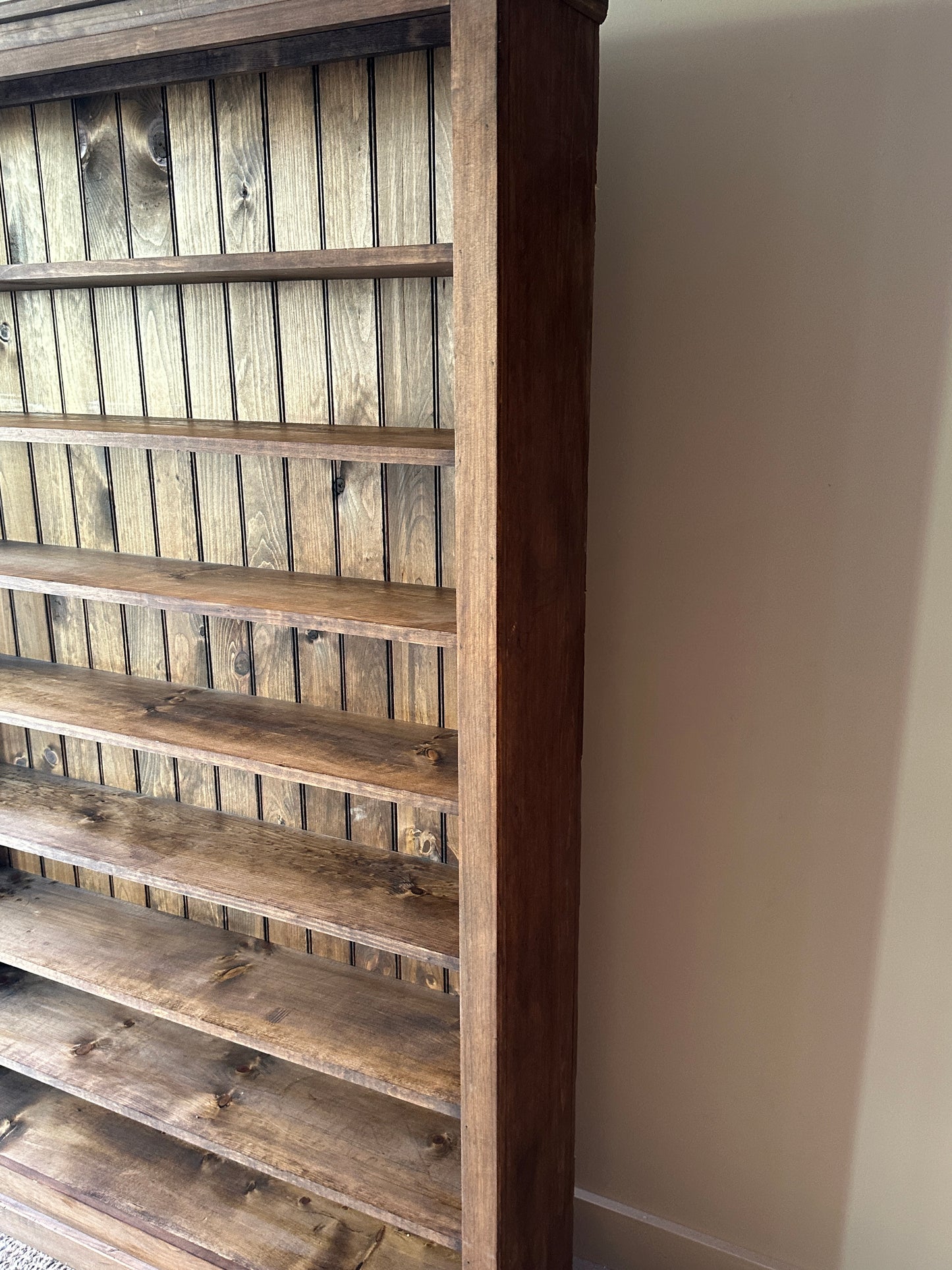 Pine farmhouse shelves