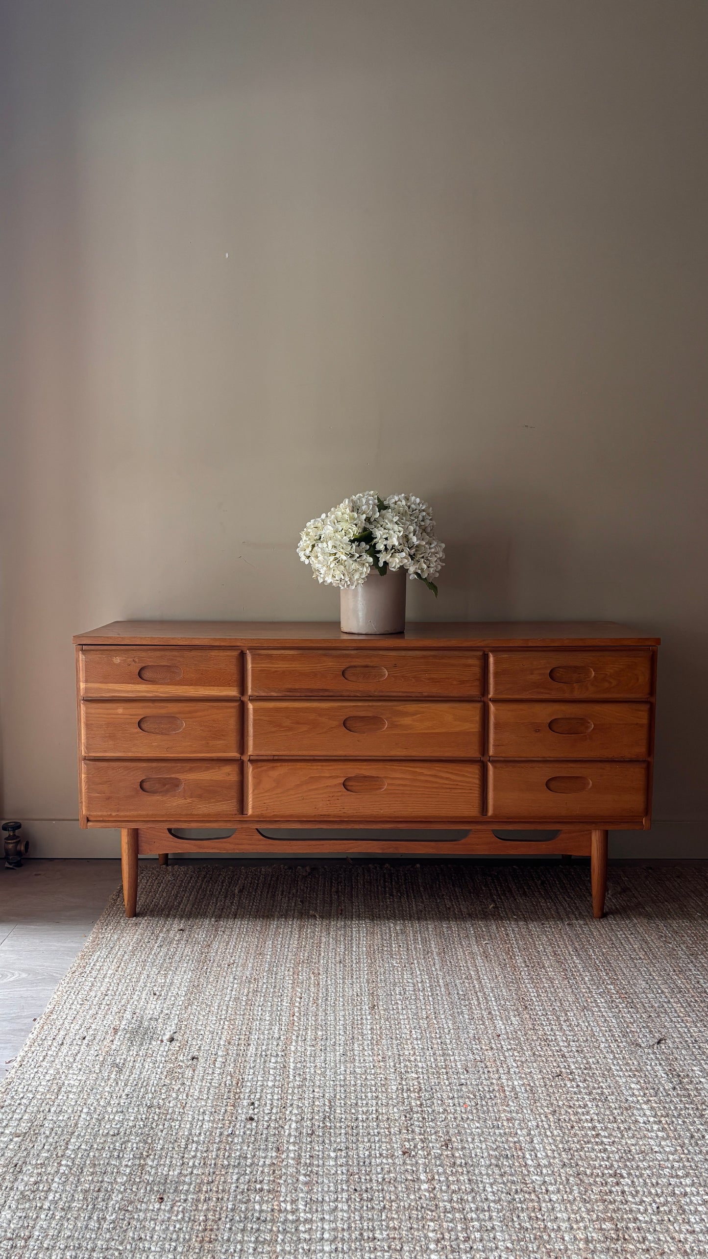 Maple 9 drawer dresser