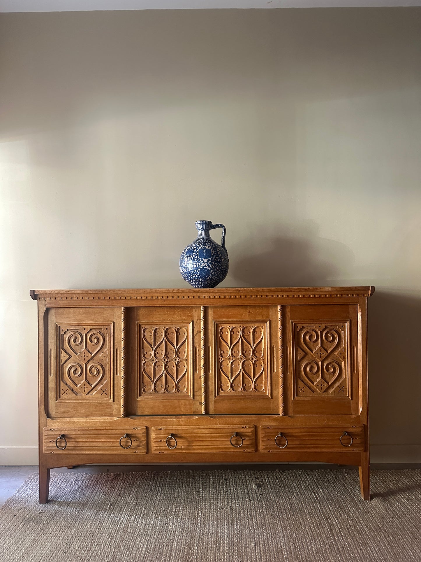 Danish oak sideboard by Henning Kjaernulf