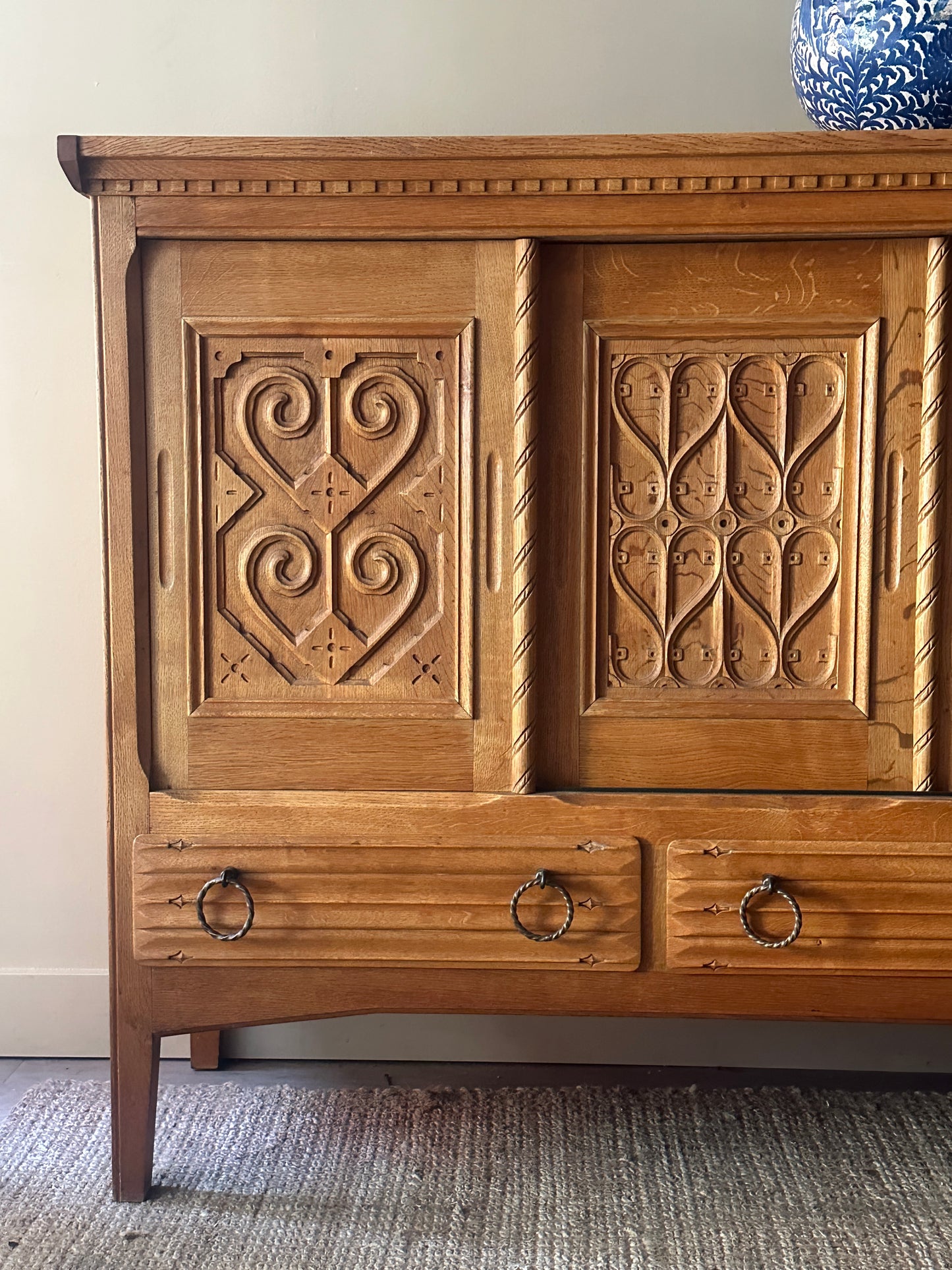 Danish oak sideboard by Henning Kjaernulf
