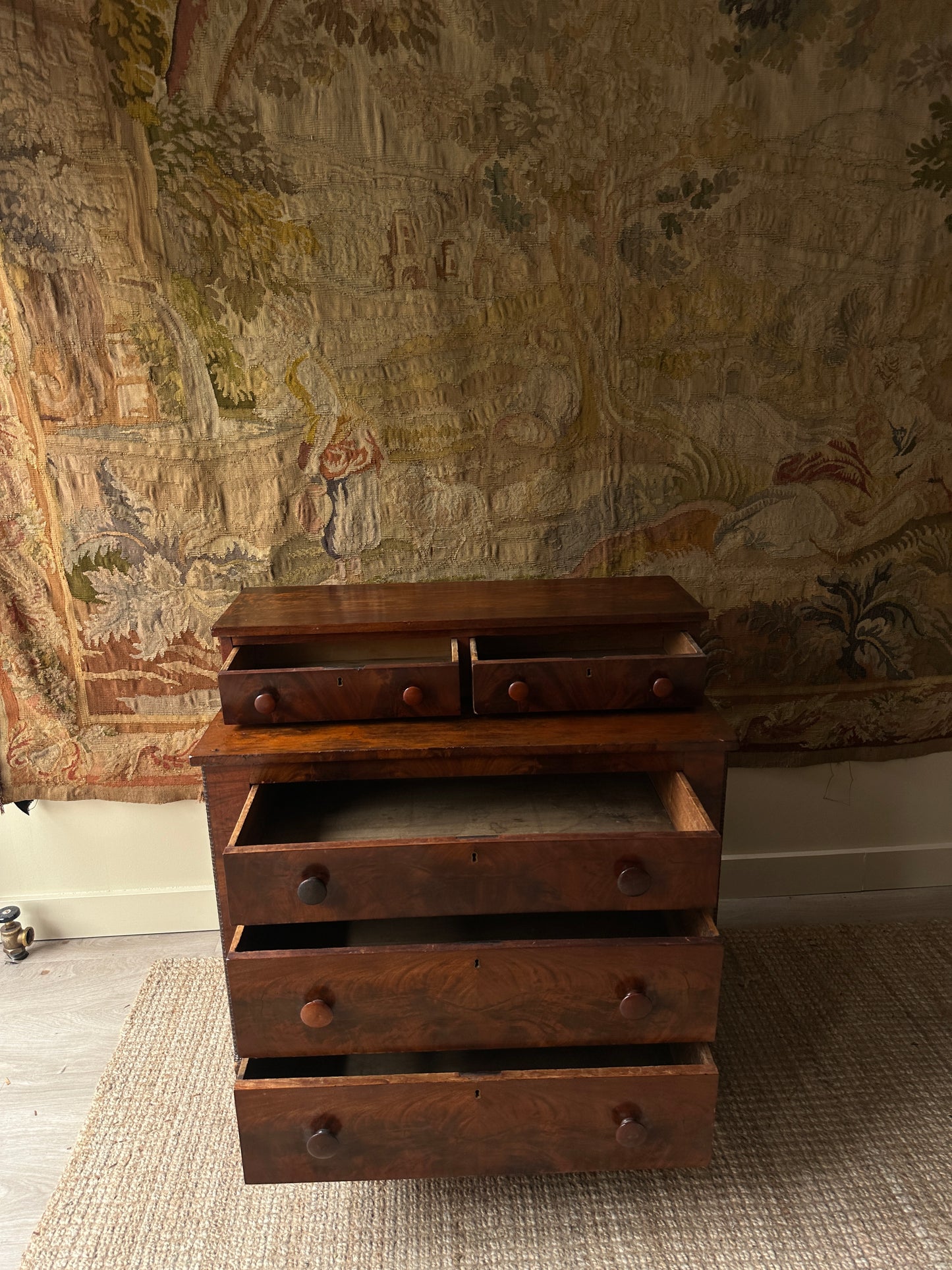 Mahogany empire dresser