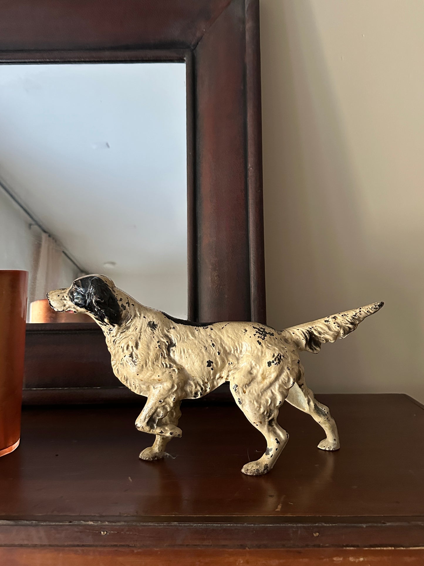 English pointer cast iron doorstop