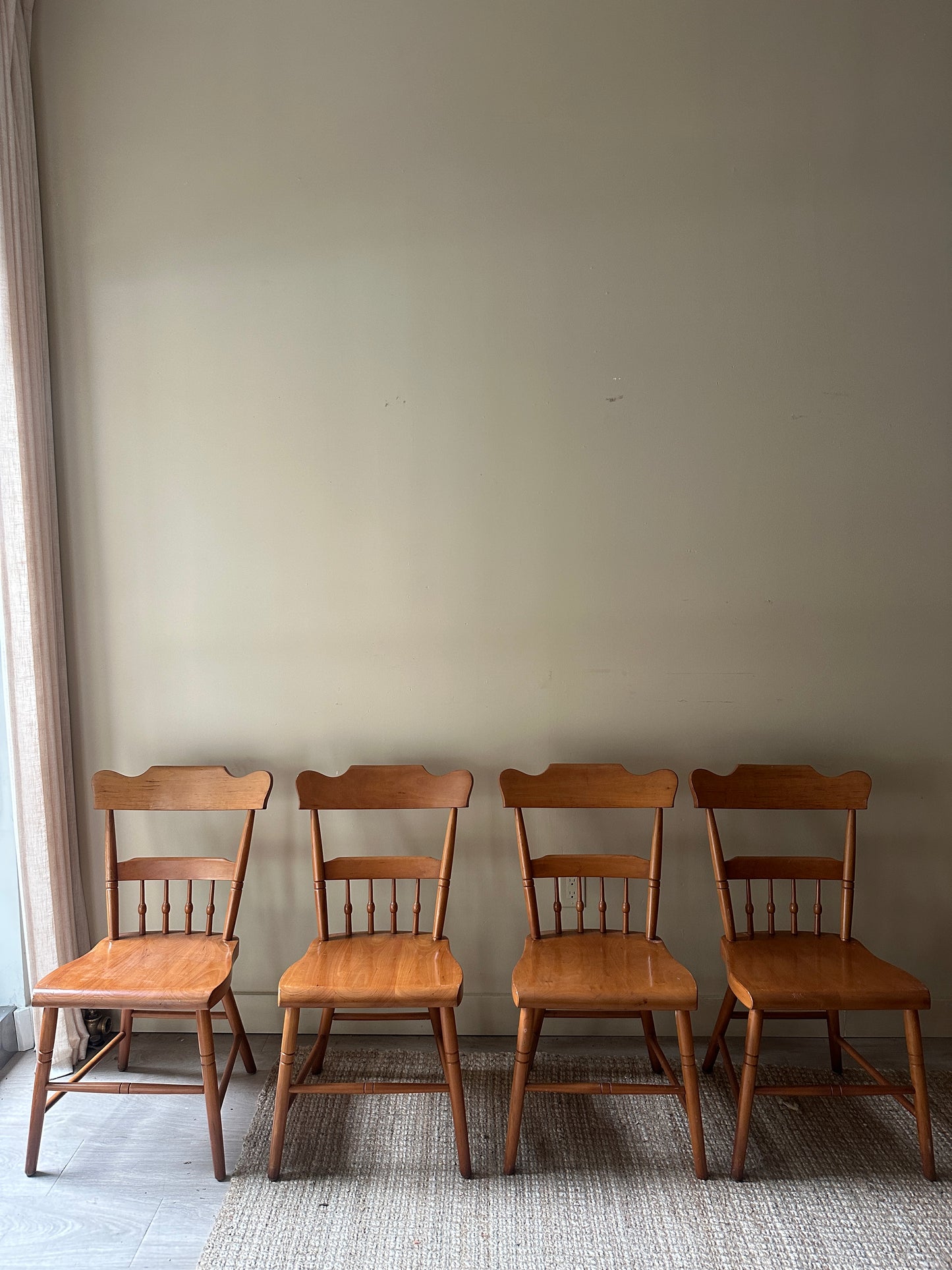 Maple dining chairs. Sold as set of 4.