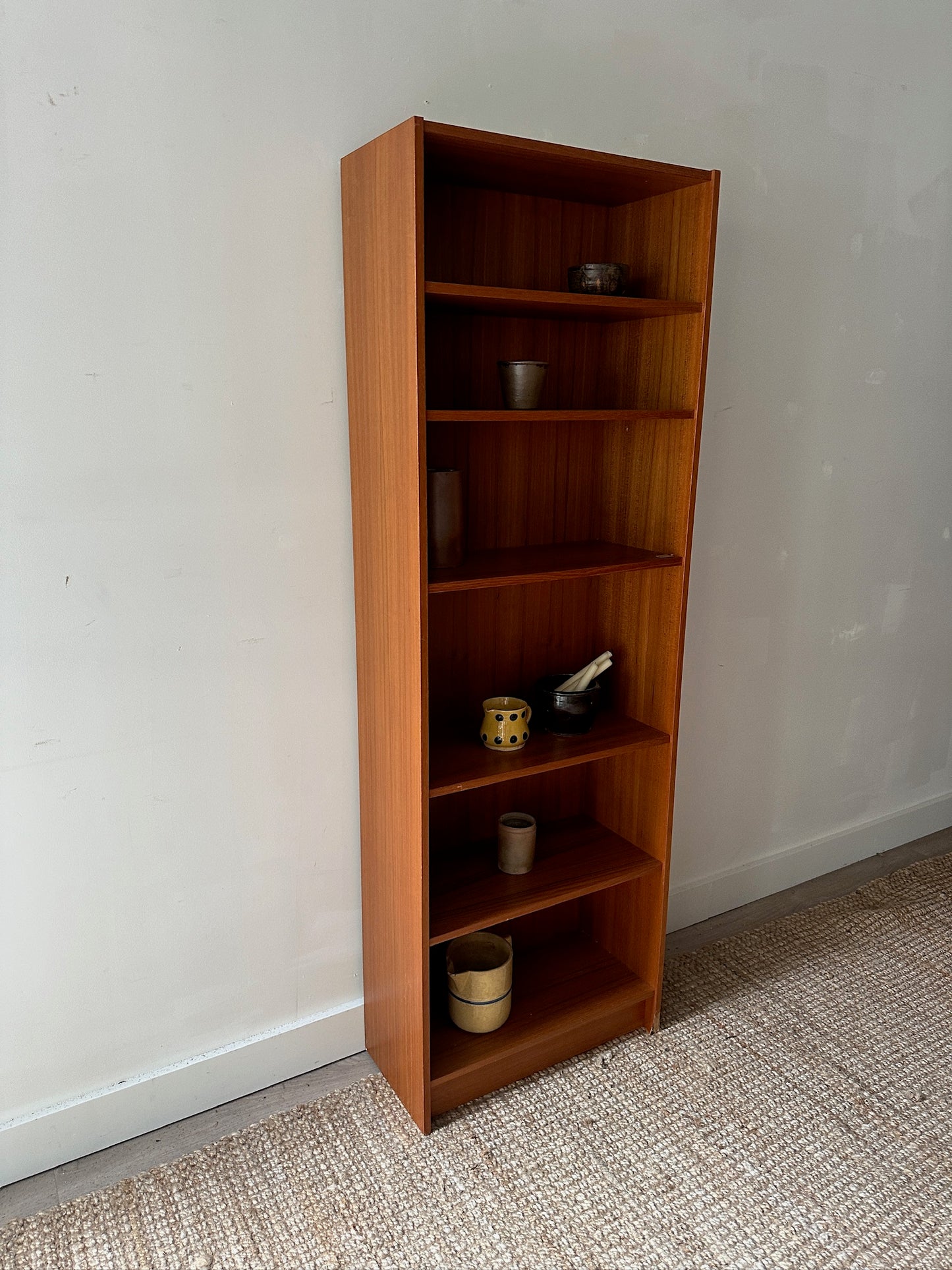 Teak tall bookcase