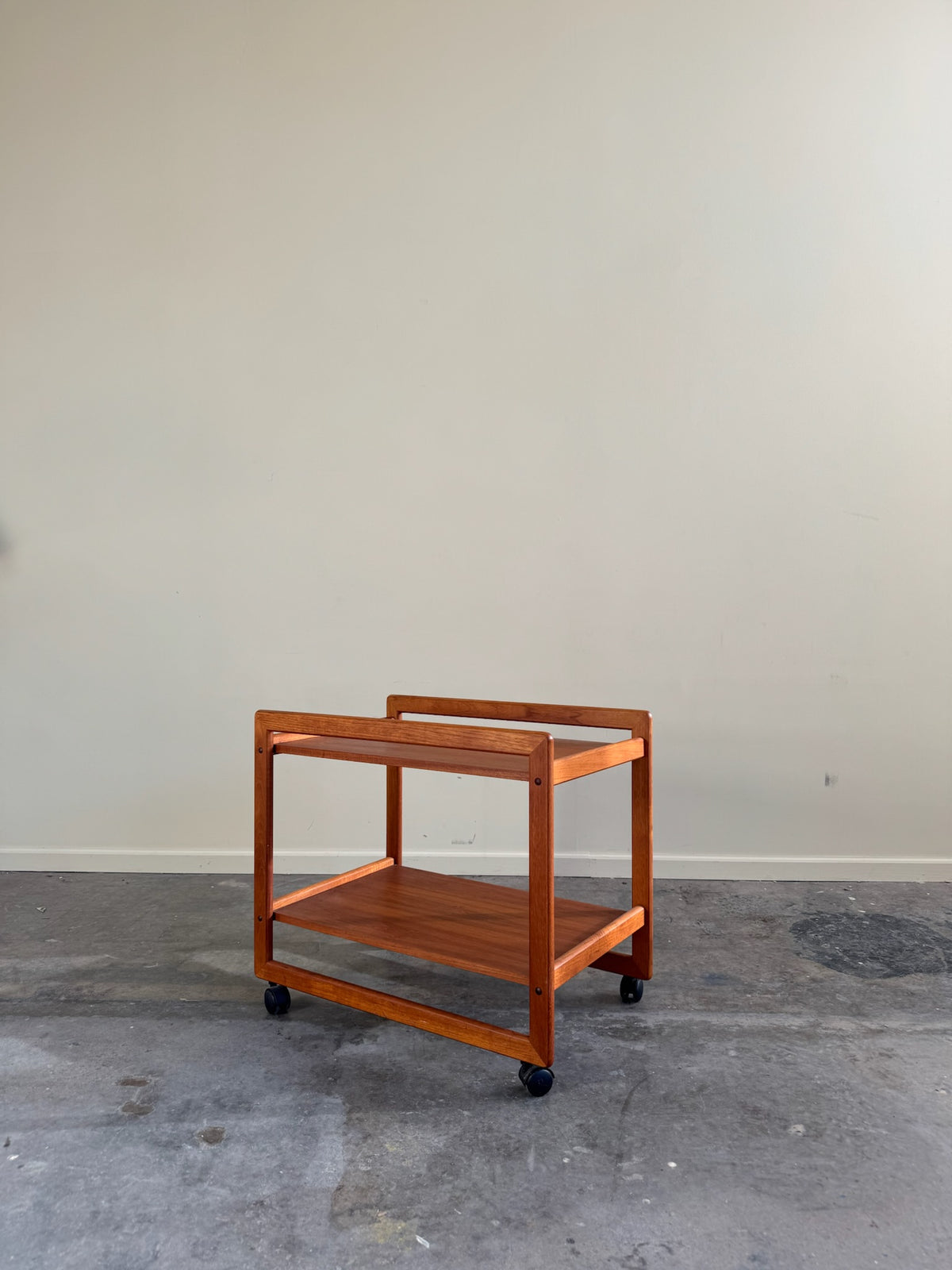 Teak bar cart