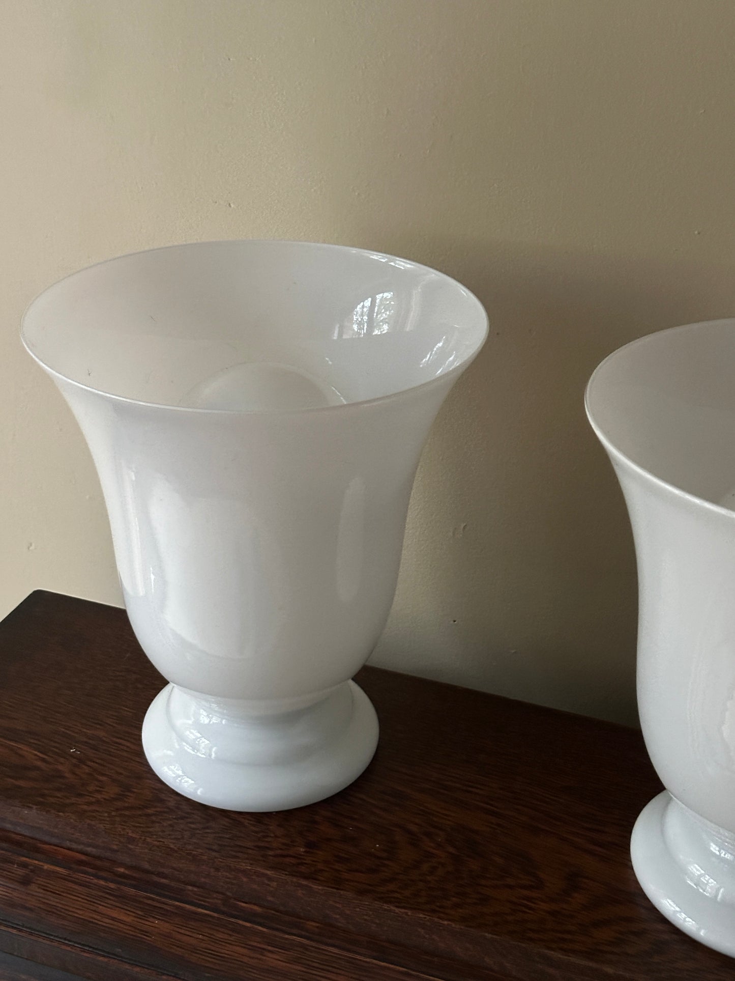 French white glass table lamps