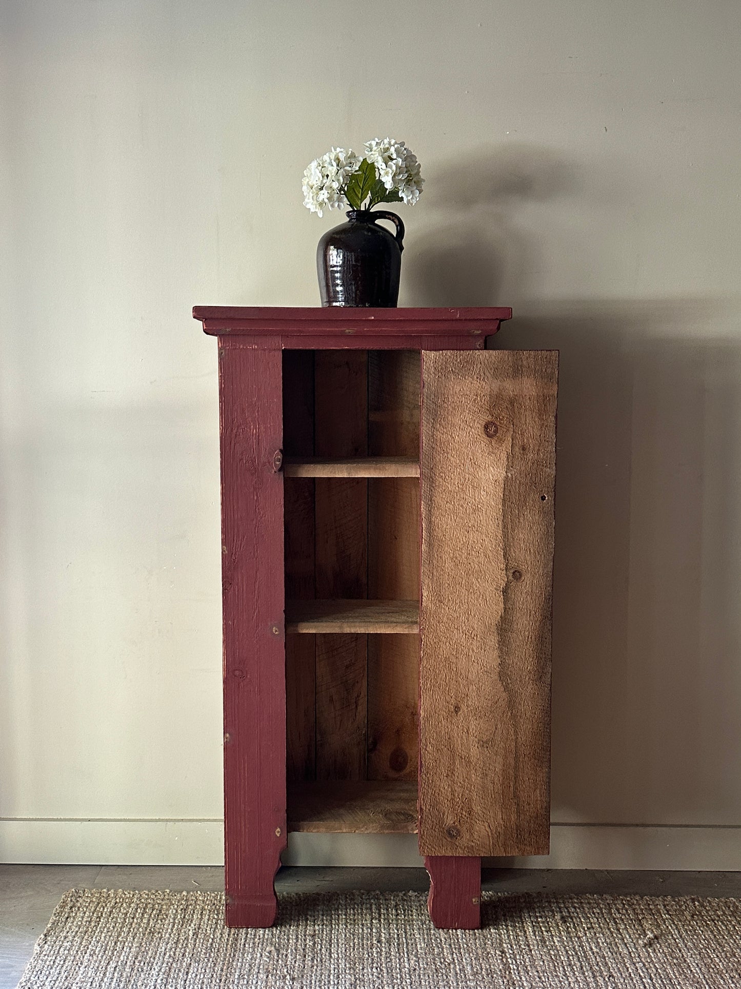 Painted pine chimney cupboard