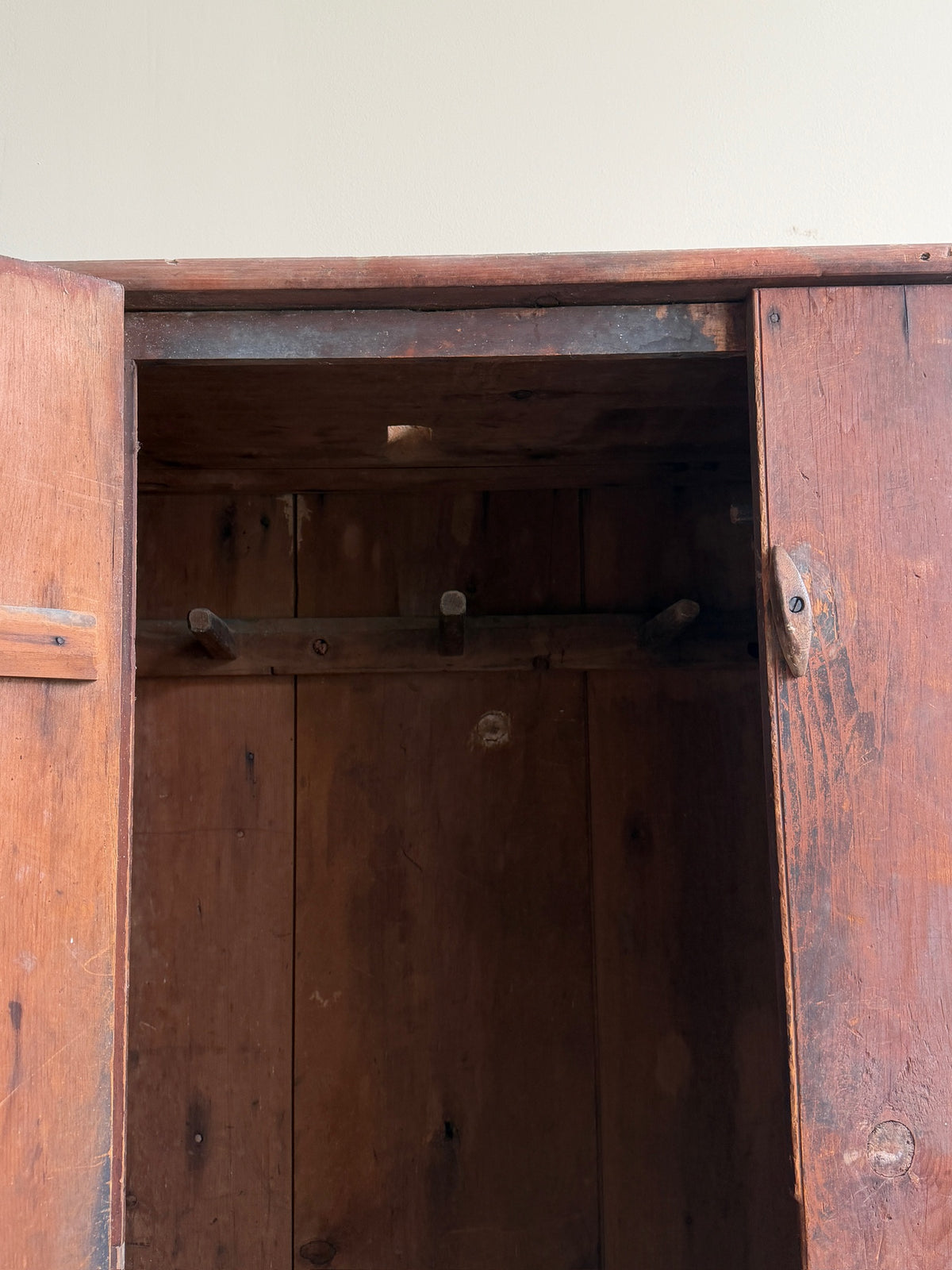 Painted pine wardrobe