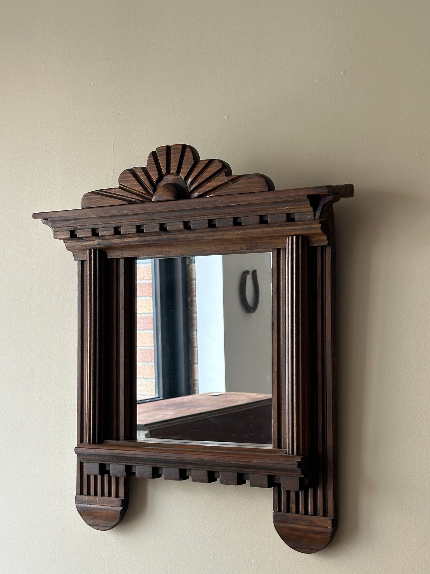 Hand carved mirror