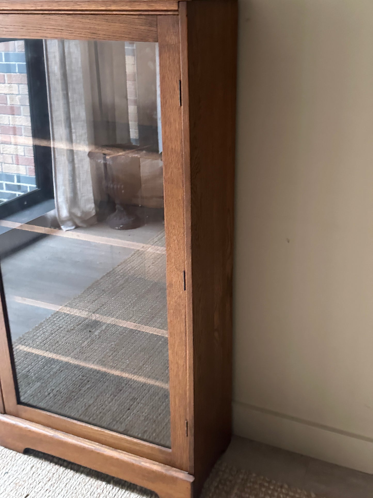 Oak and glass display case