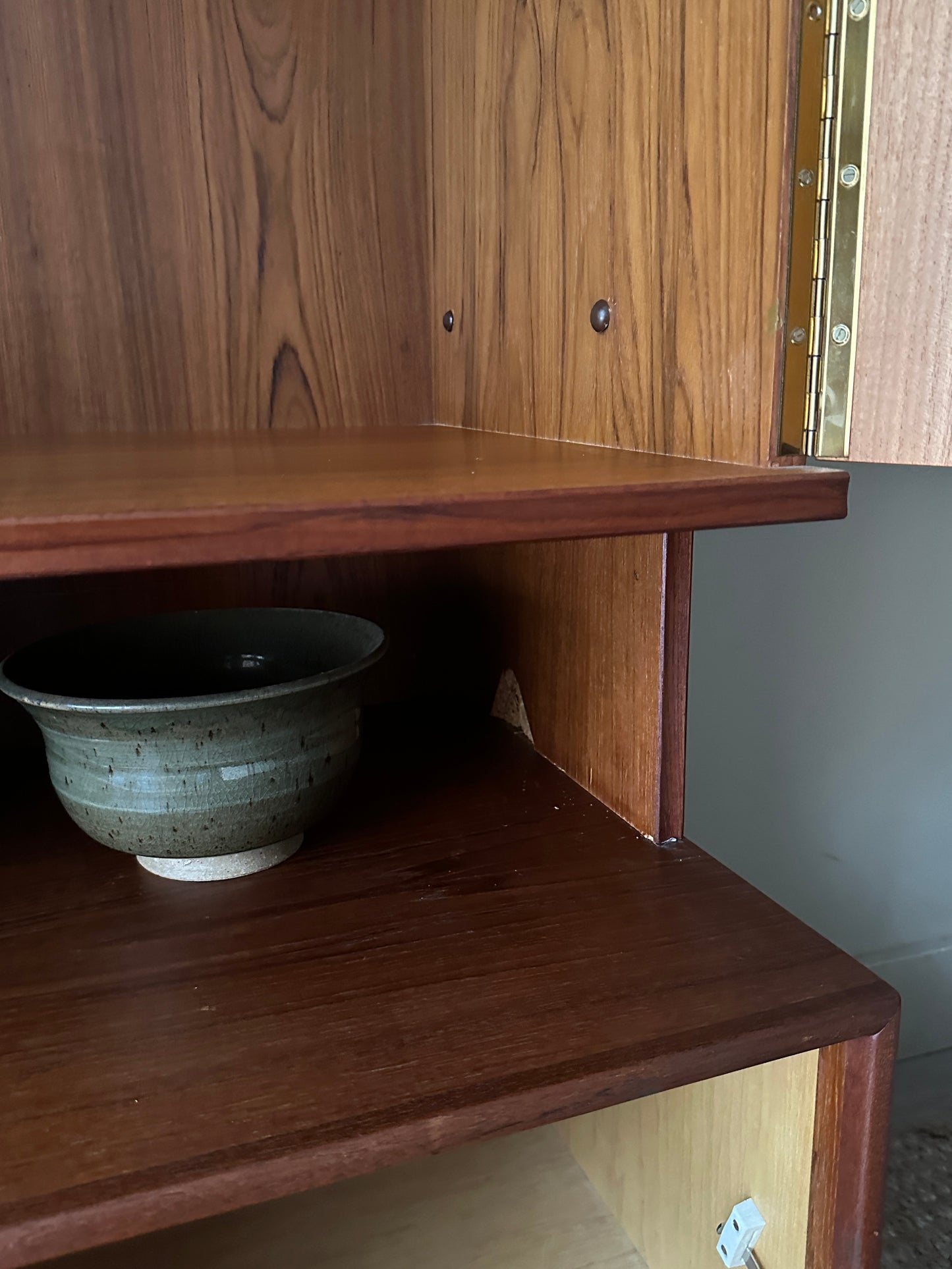 Danish teak three piece hutch