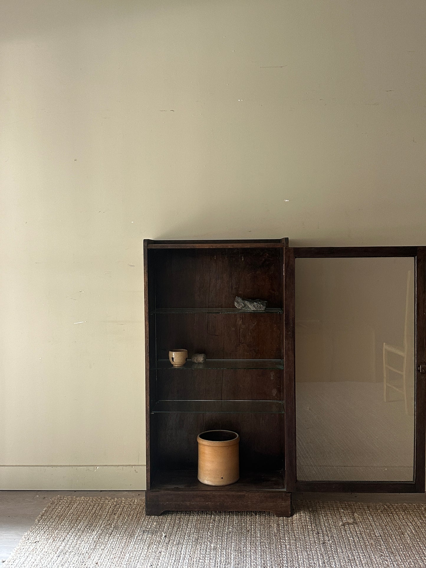 Oak and glass display case