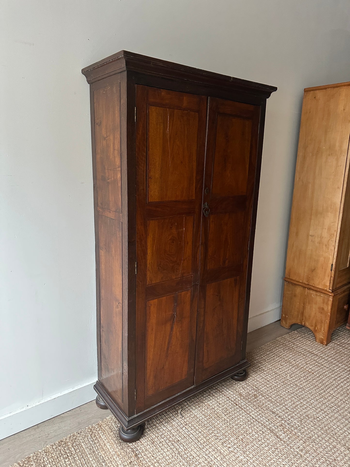 Edwardian bun foot cupboard