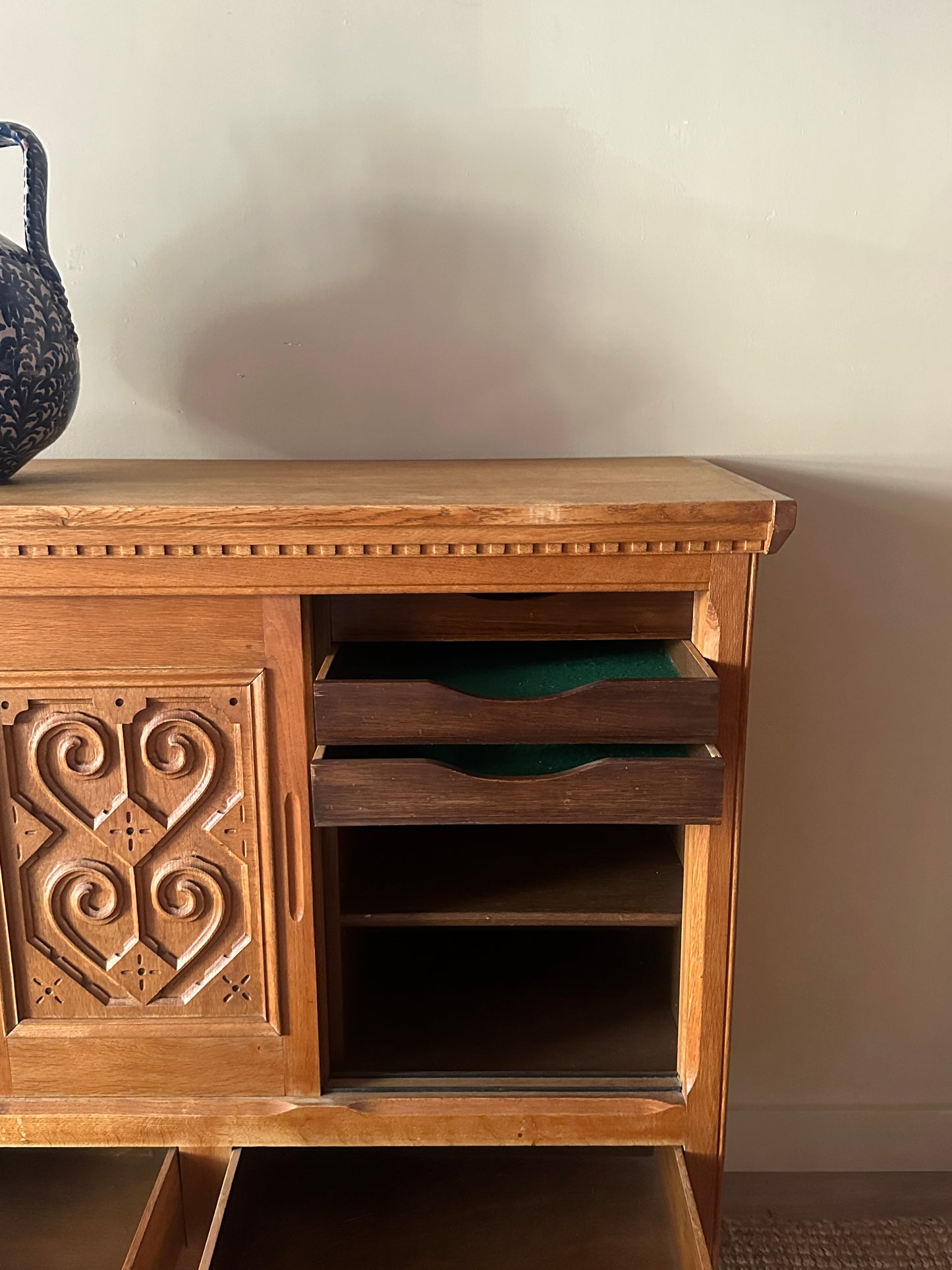 Danish oak sideboard by Henning Kjaernulf