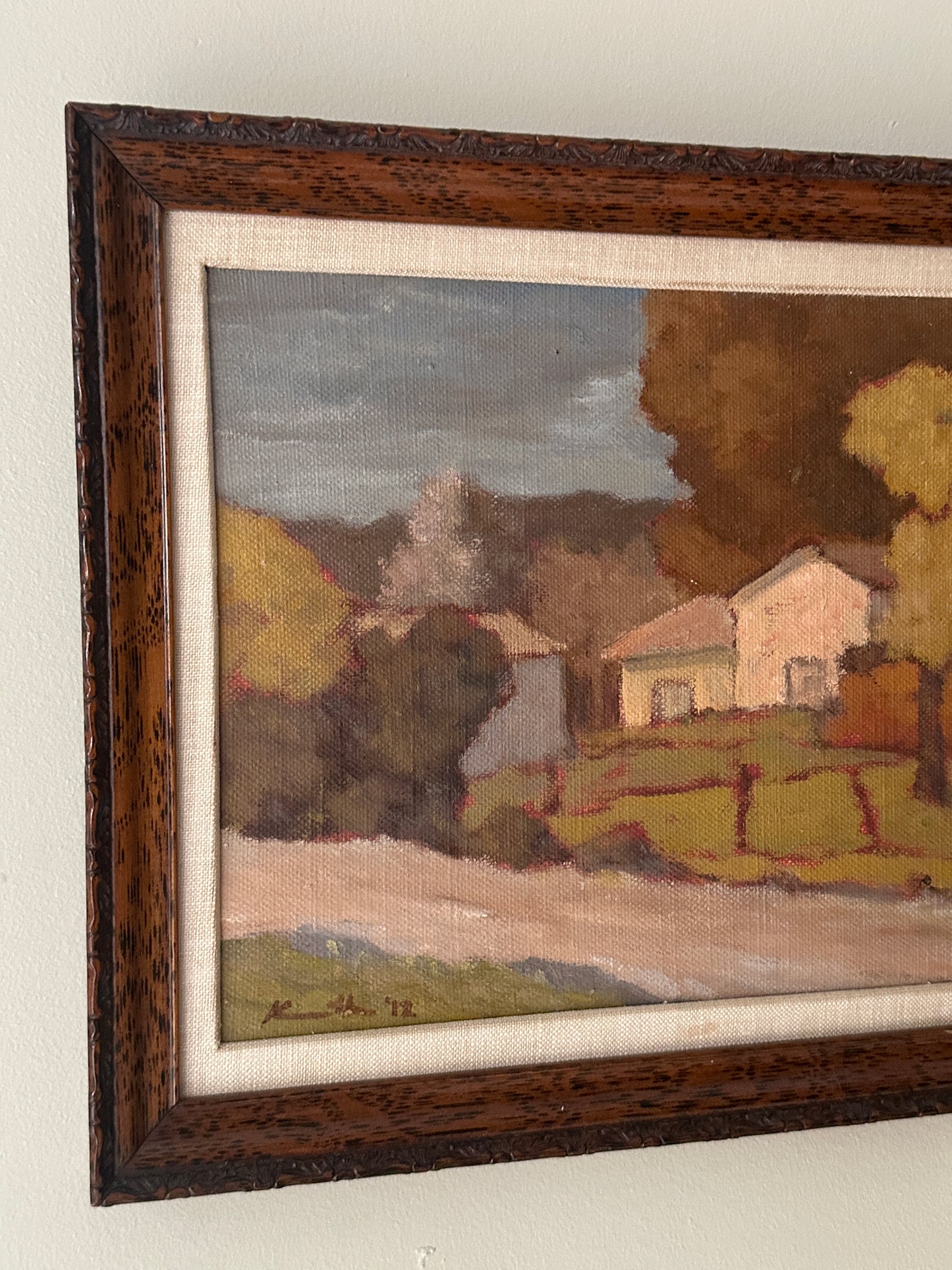 Farmhouse landscape painting