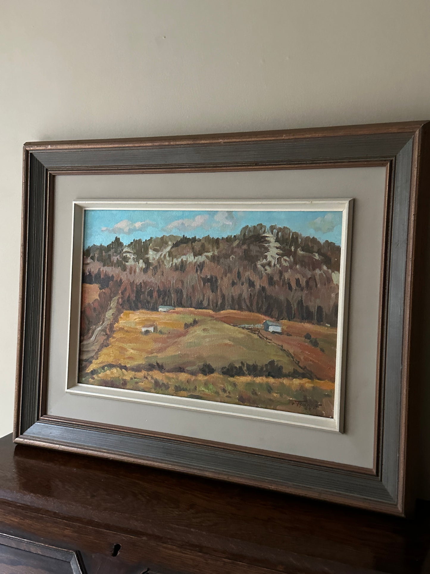 Nikos Tzanoff, "Bromont" Oil on Canvas 1983