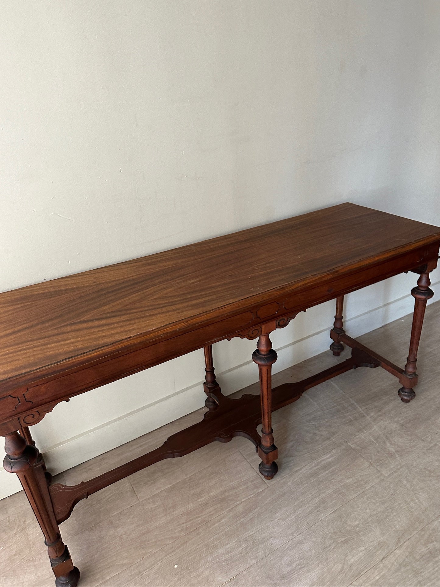 Oak console table