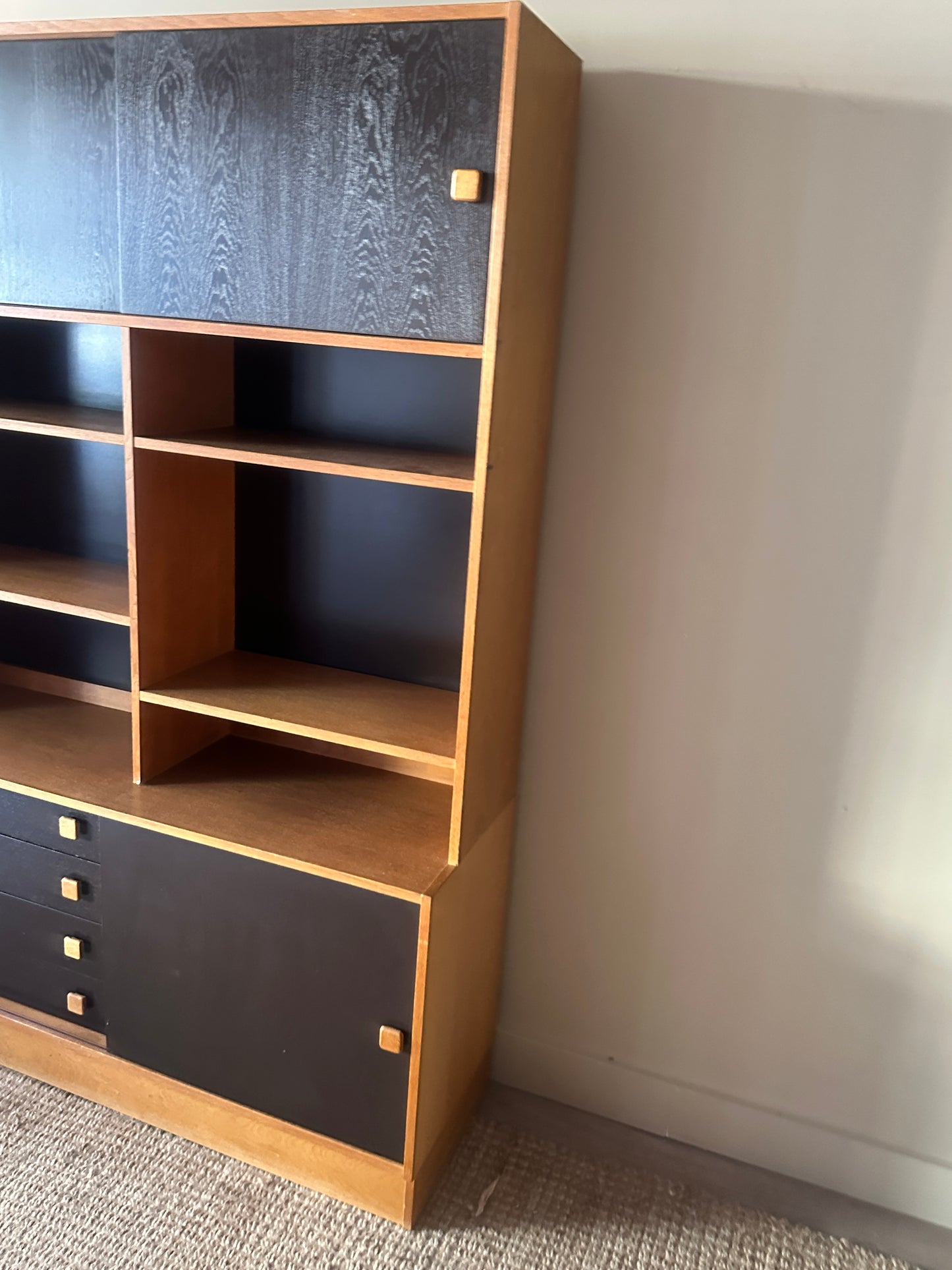 Danish teak two piece hutch