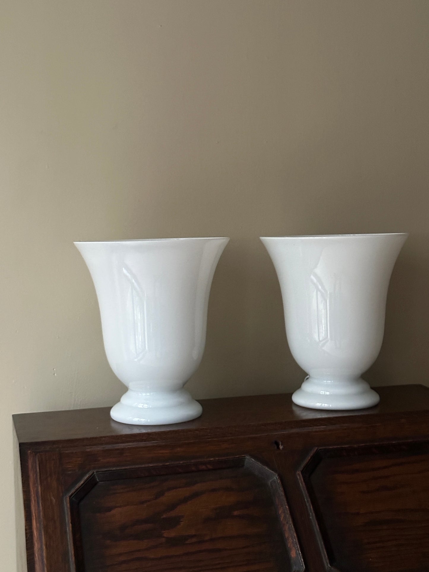 French white glass table lamps