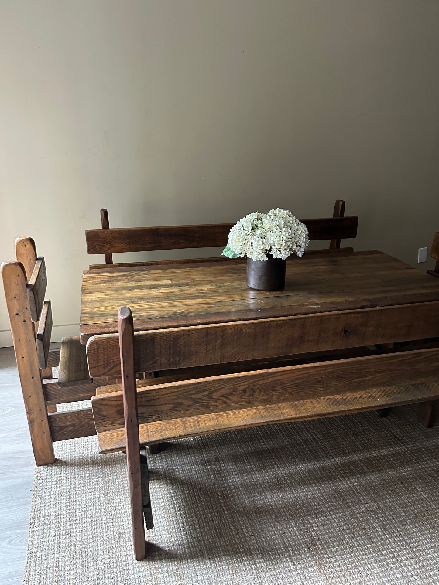 Pine dining set.