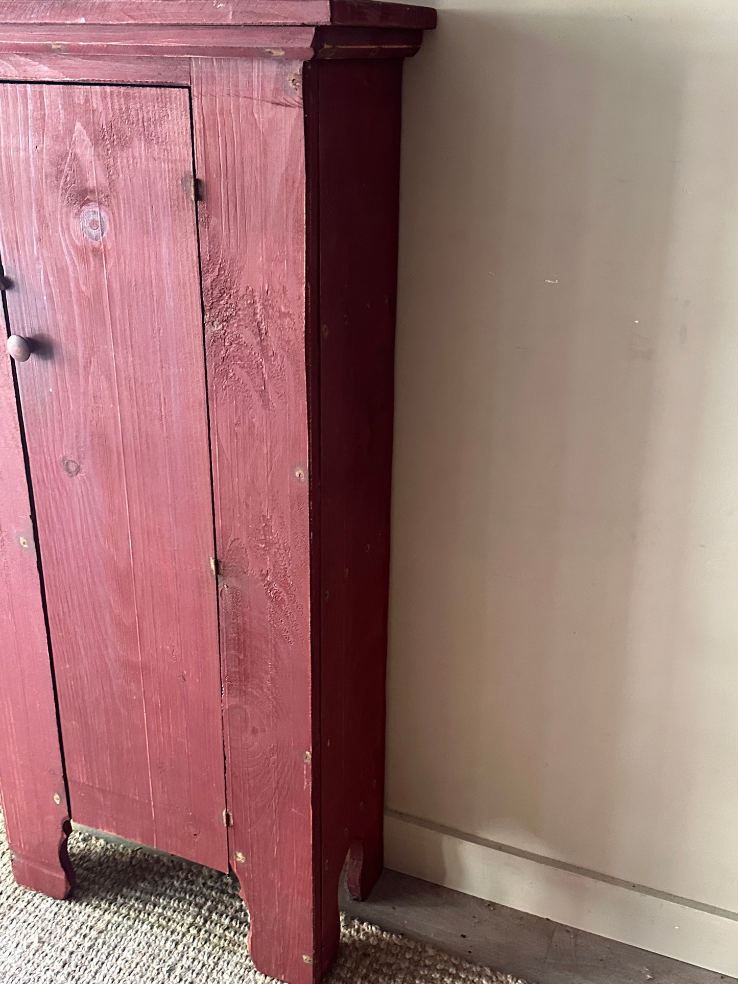 Painted pine chimney cupboard