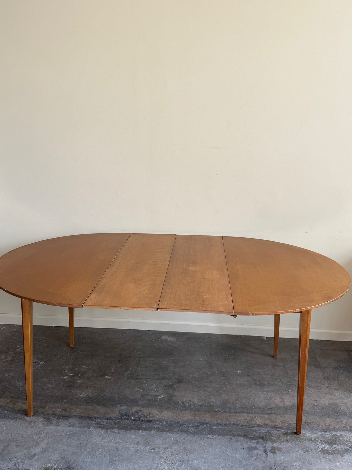 Heywood Wakefield walnut dining table with extensions