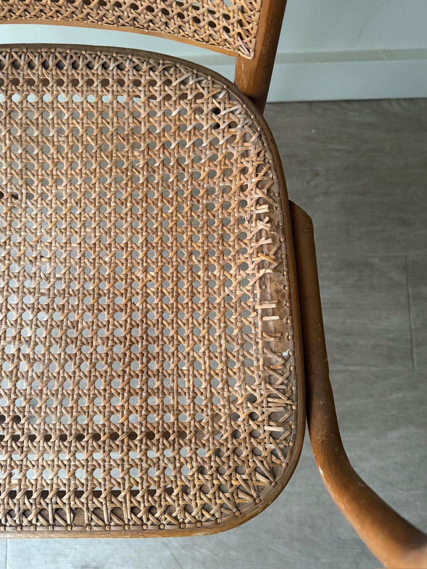 Bentwood caned chair (wear to seat)