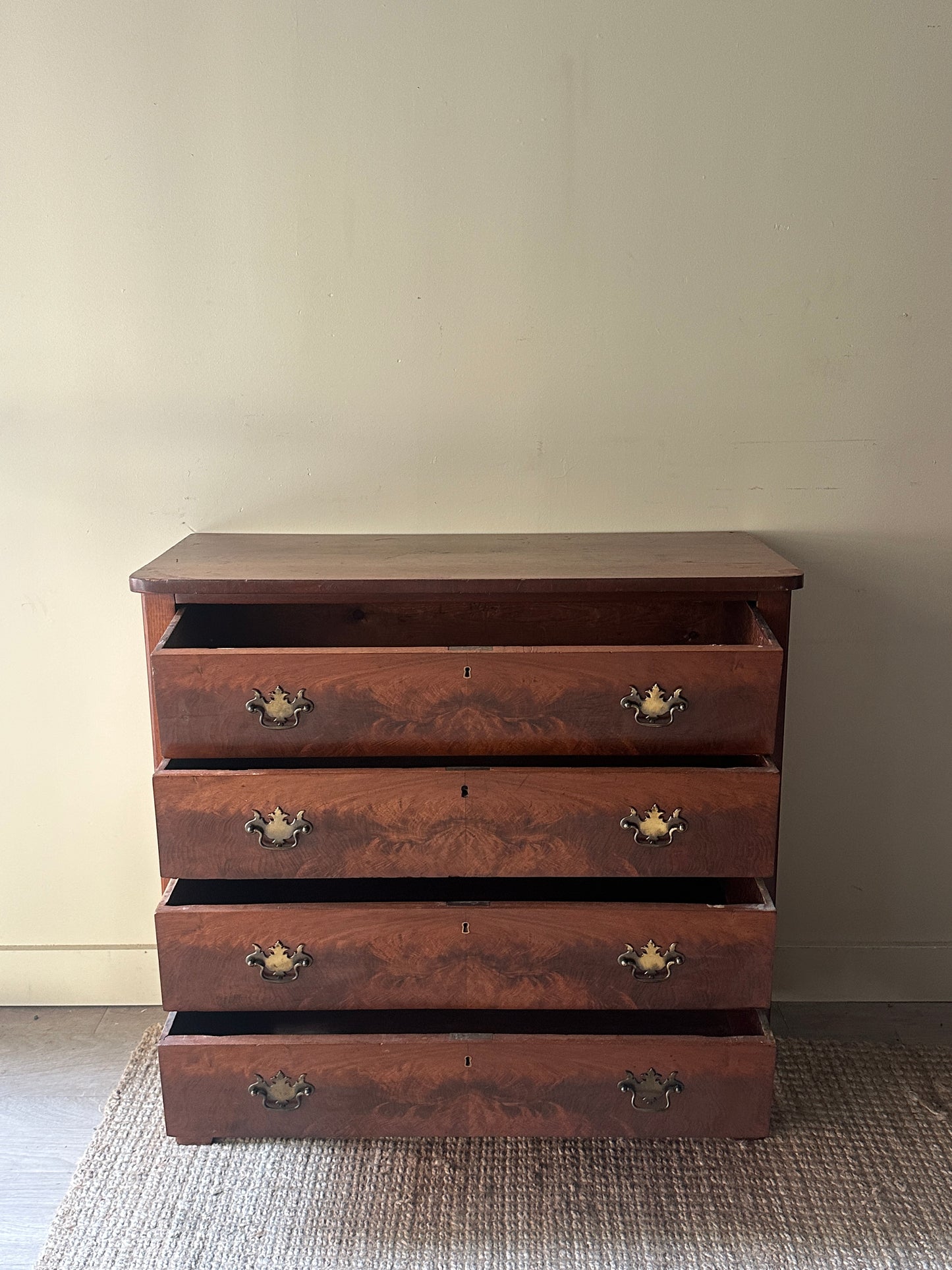 Walnut burl dresser