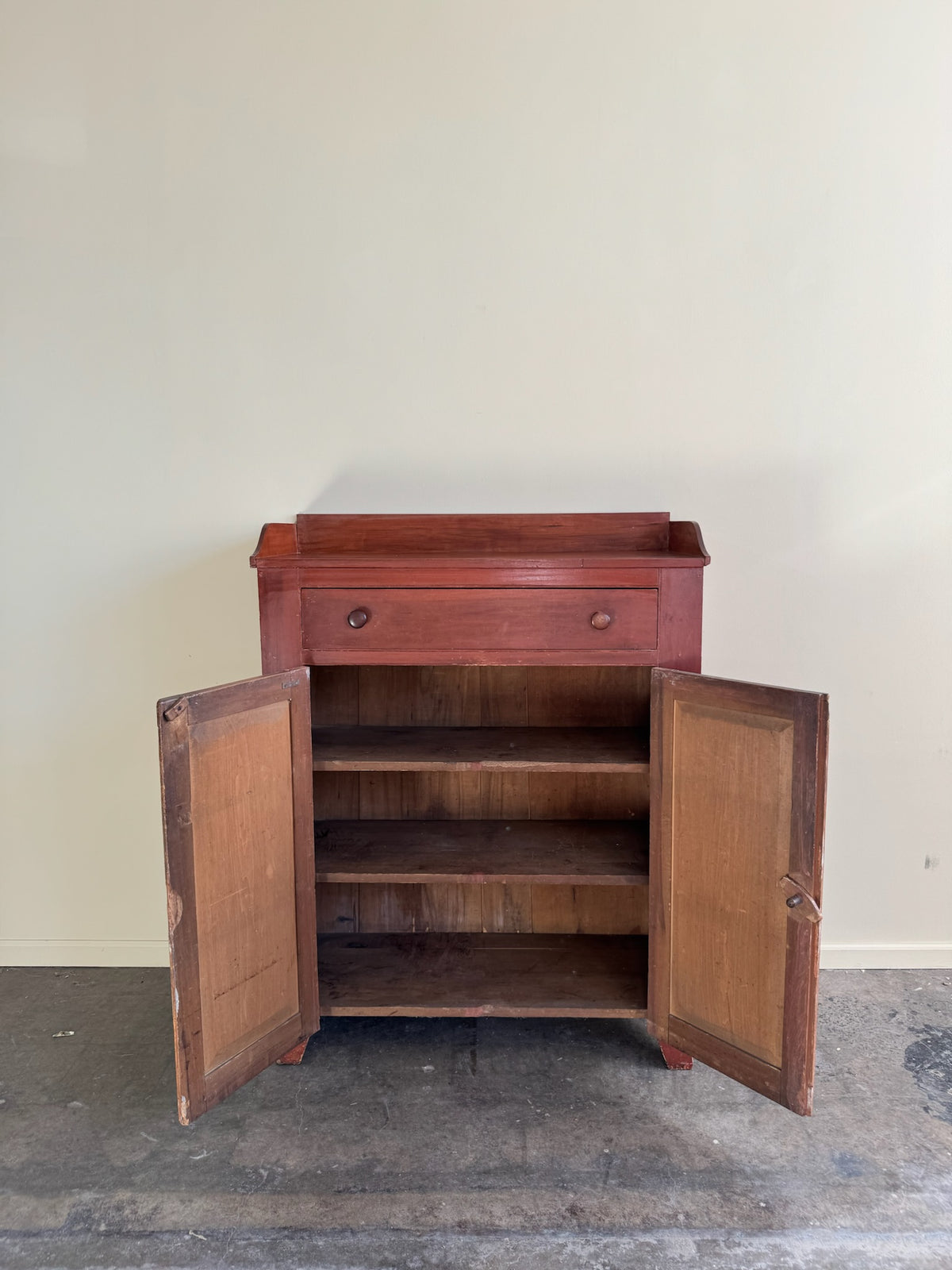 Mid-Atlantic Federal pine jelly cupboard