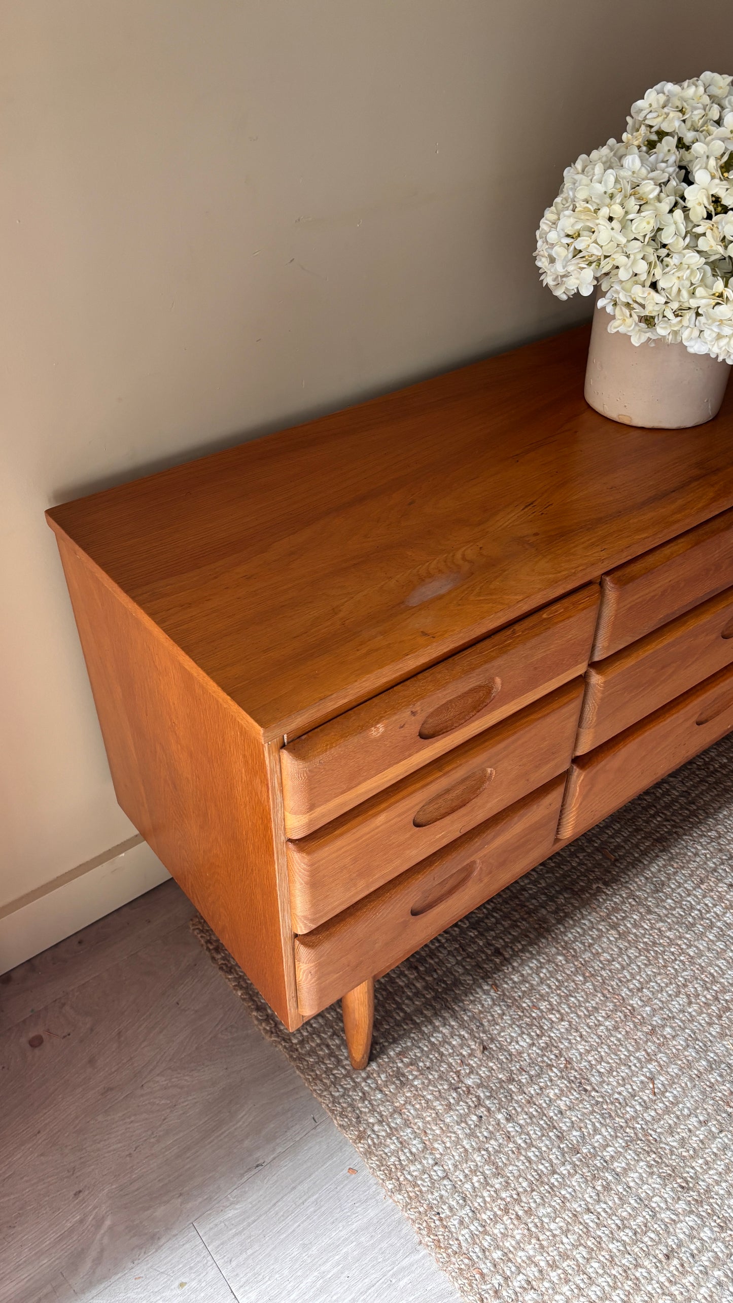 Maple 9 drawer dresser