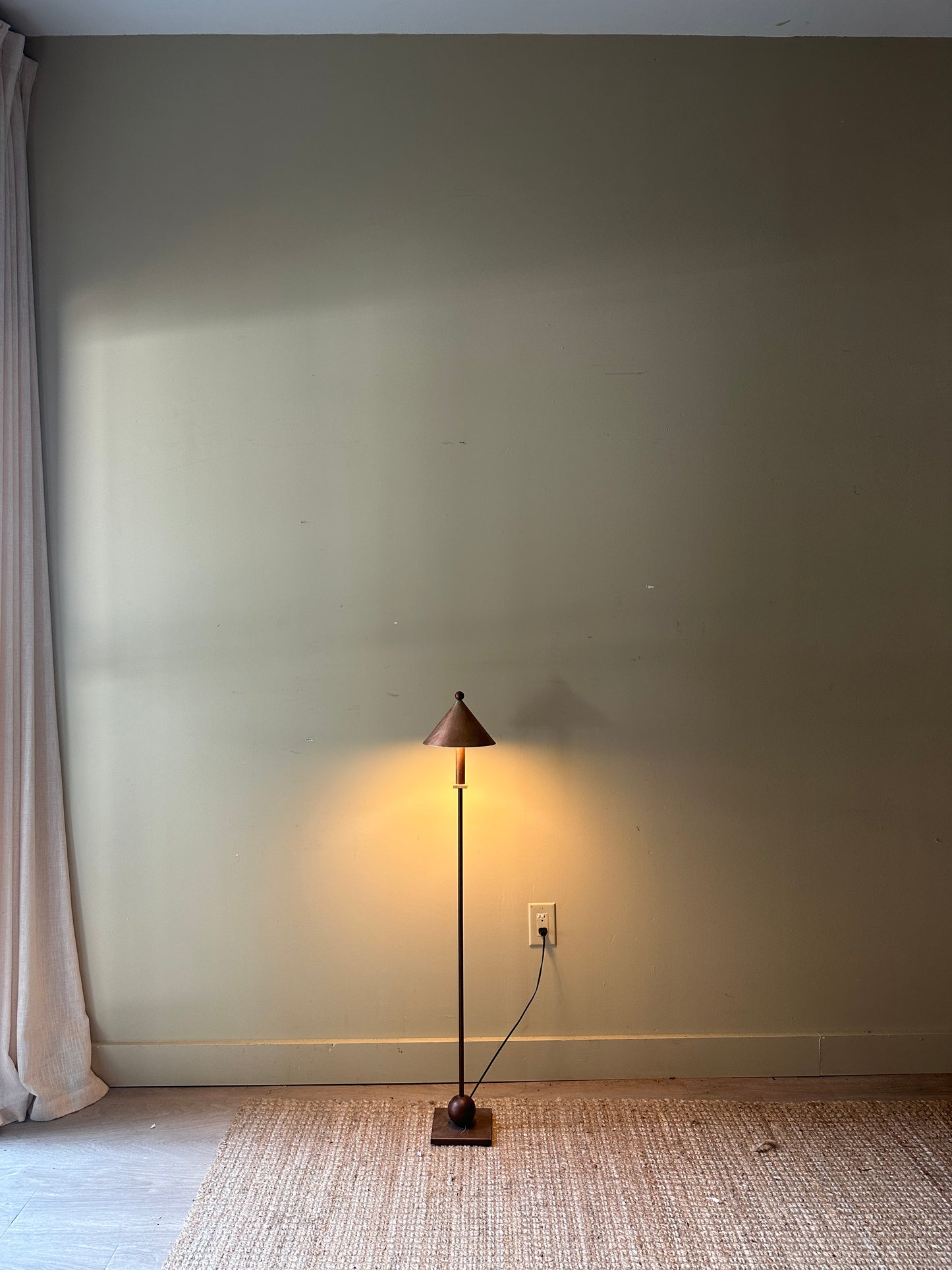 Copper toned lamp