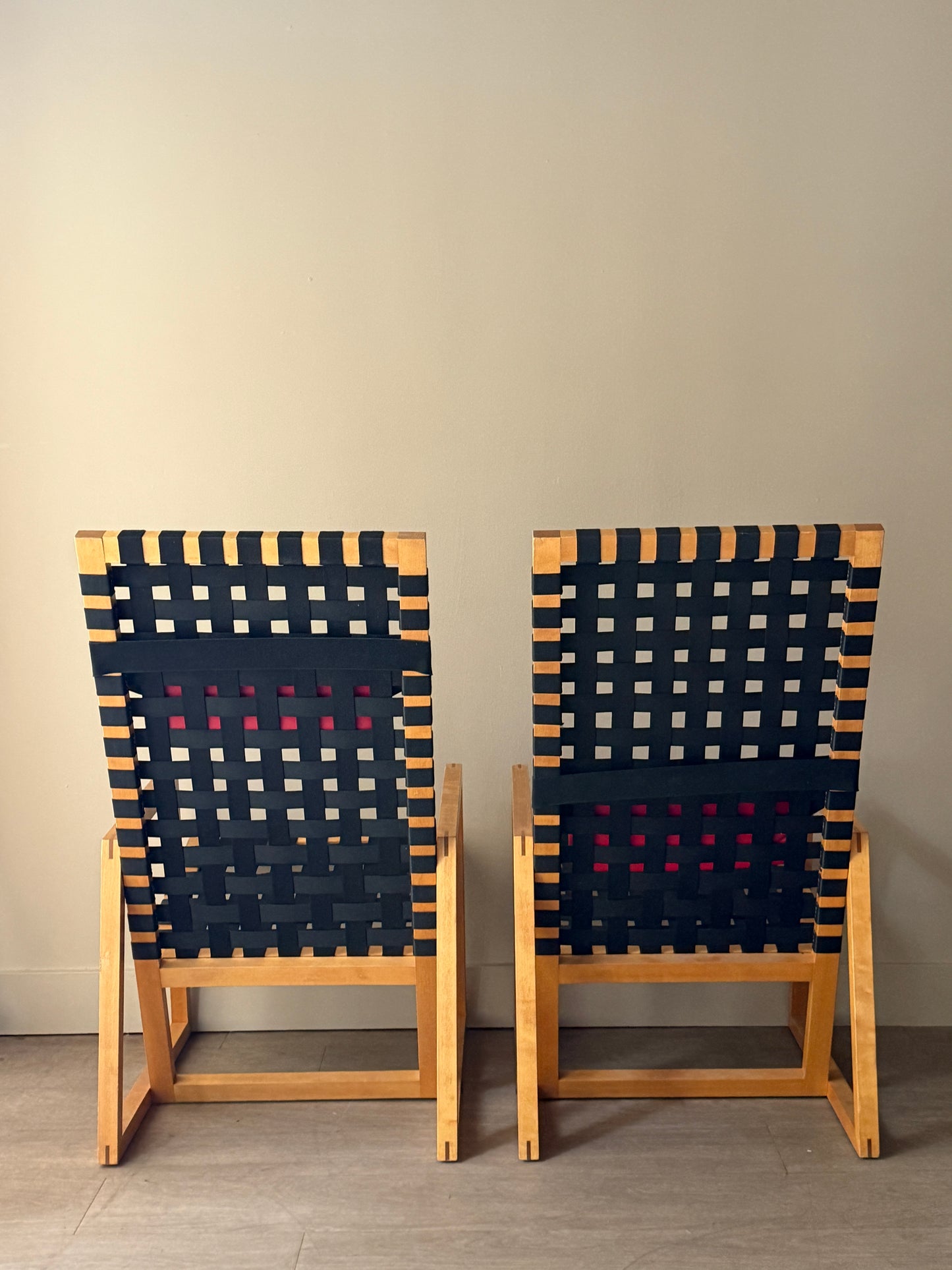 Jan Erik Karlsson for Dozzen birch lounge chairs. Sold individually.