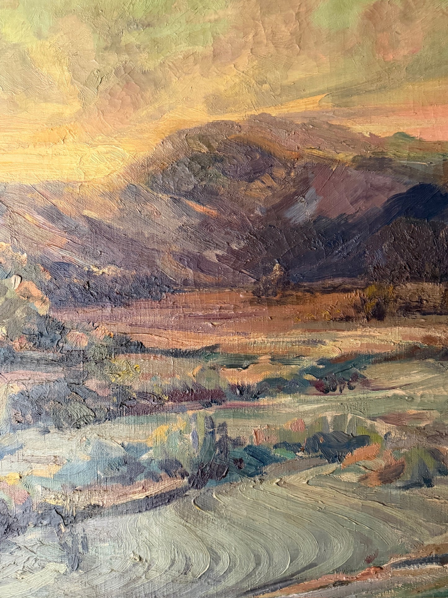 Palm Springs, California desert landscape. Emerson Lewis 1892-1958. Signed.