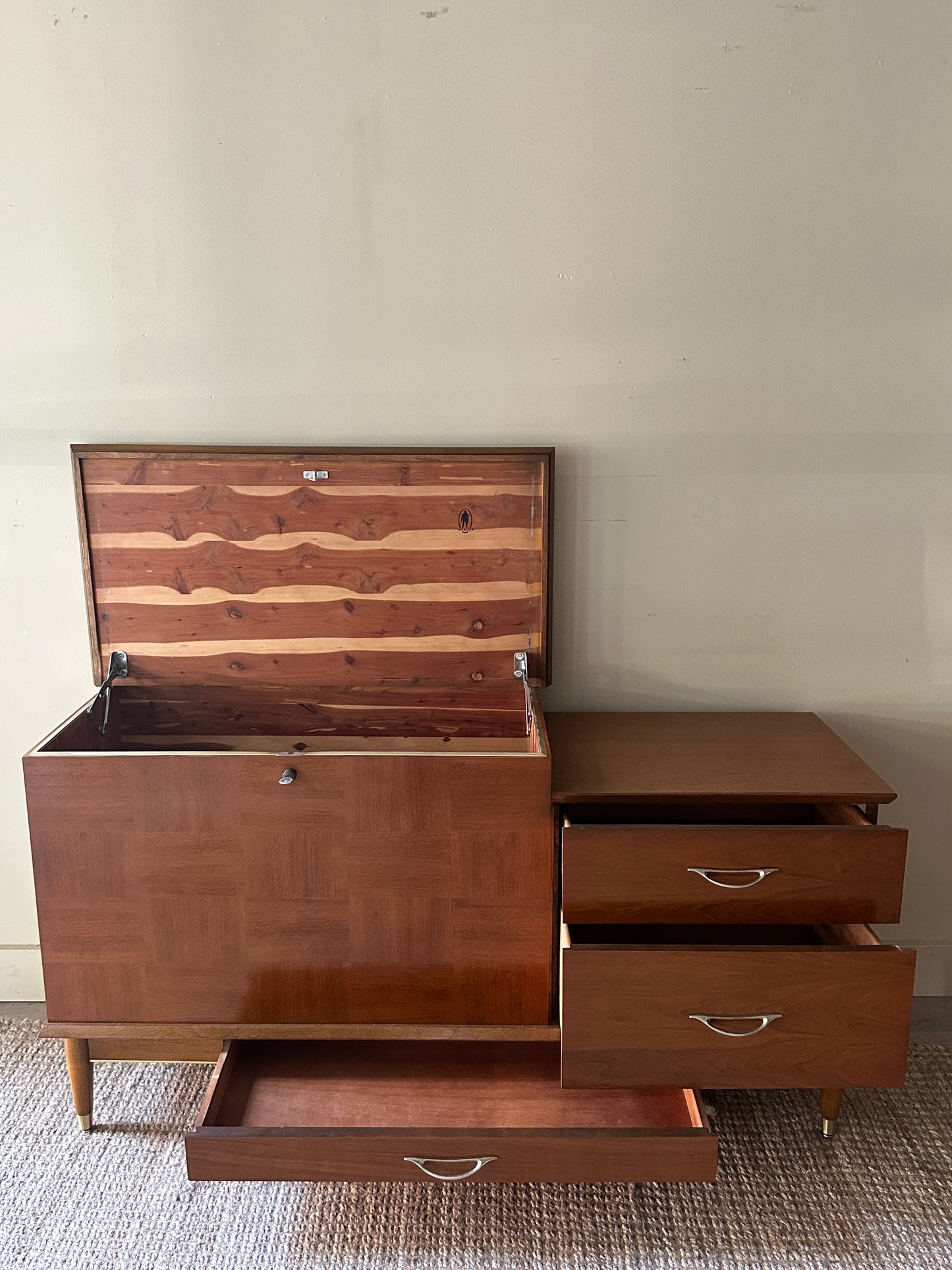 Walnut credenza with cedar lined trunk