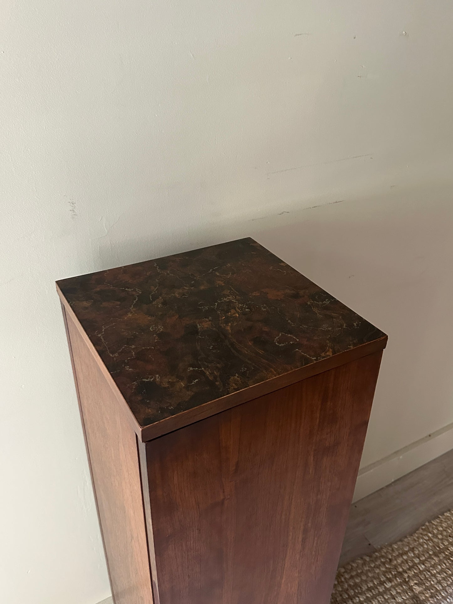 Walnut pedestal