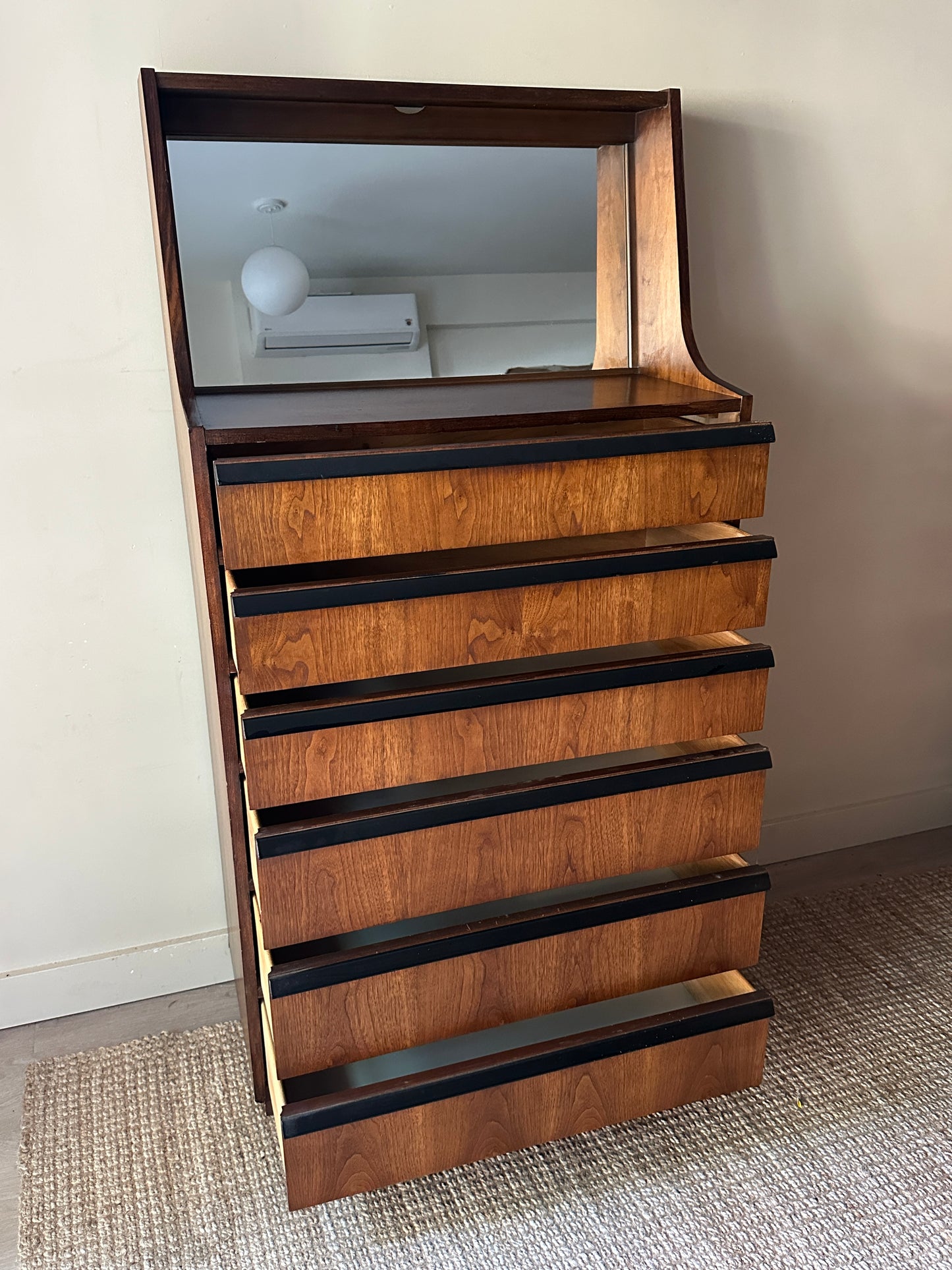 Lane walnut dresser