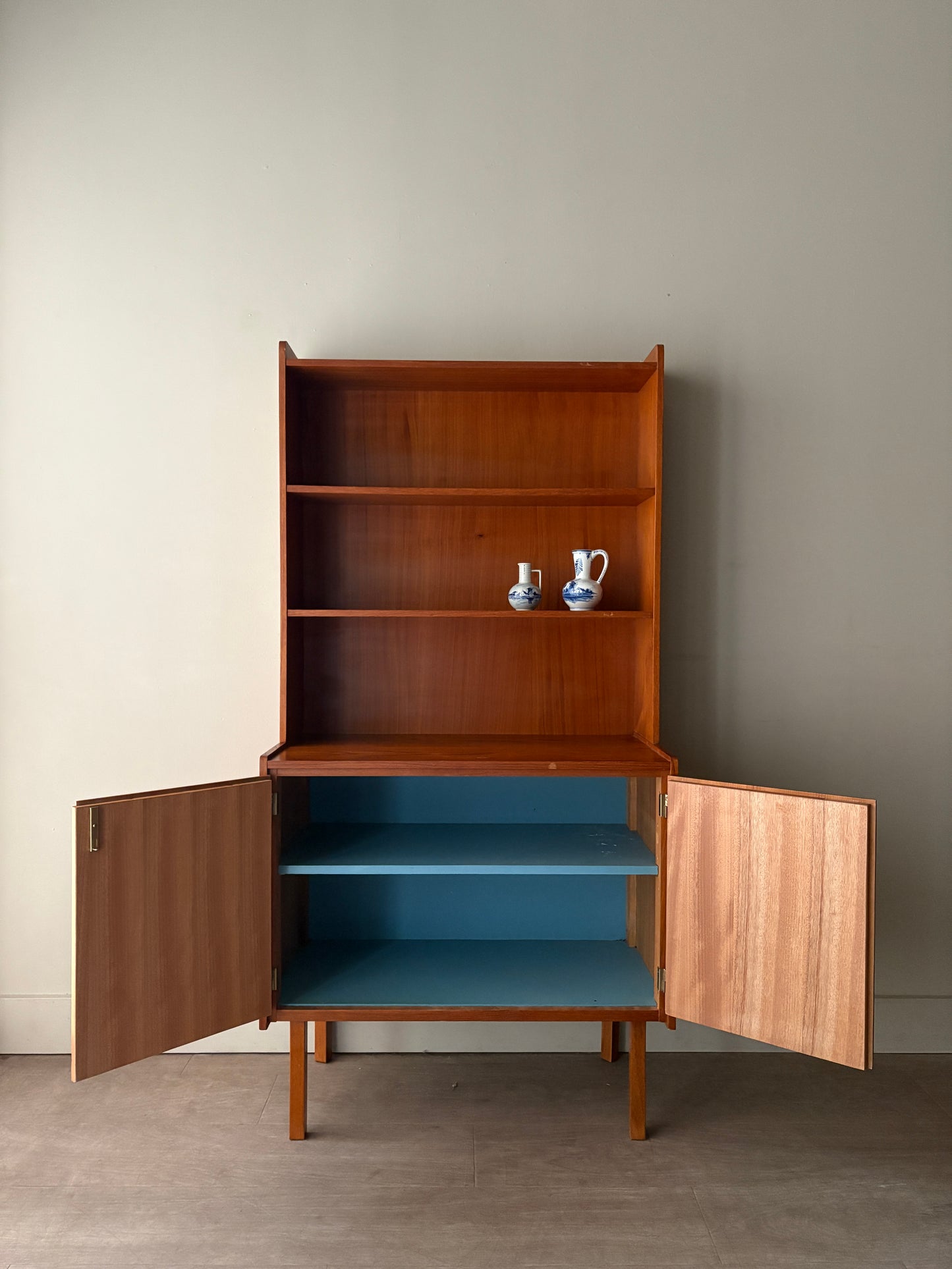 Small Danish teak bookcase cabinet