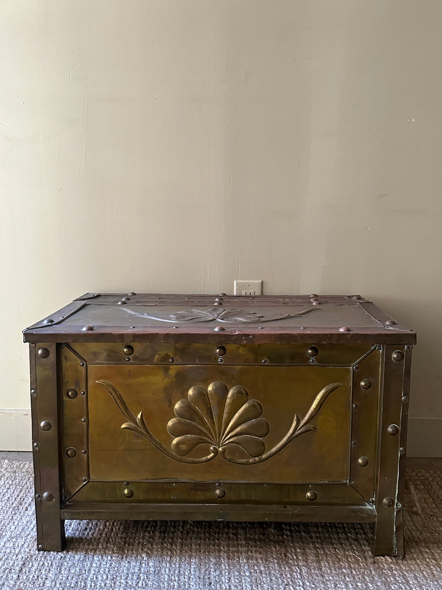Brass hearth chest