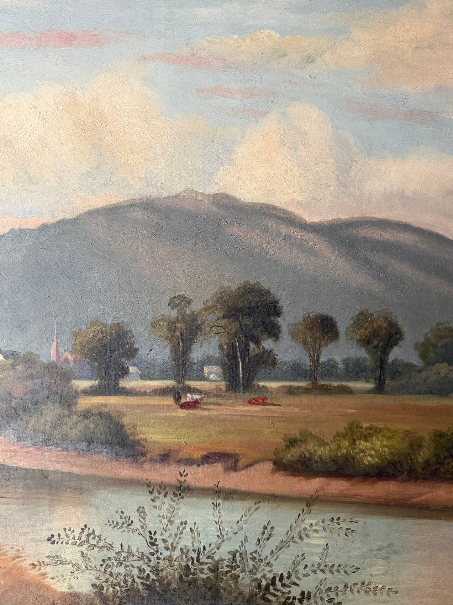 American Hudson River School landscape. Signed 1889