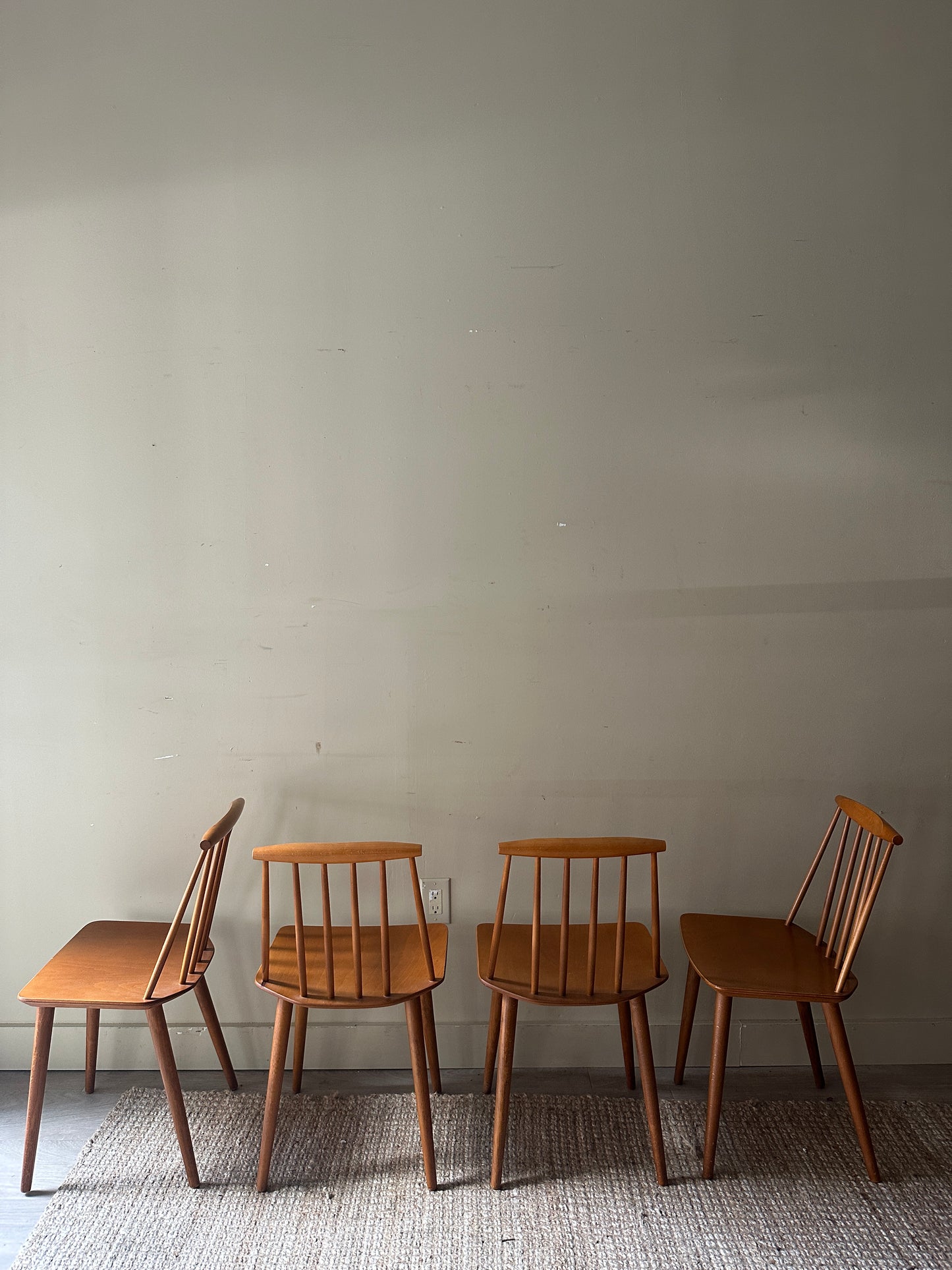 Maple dining chairs. Sold as set of 4.