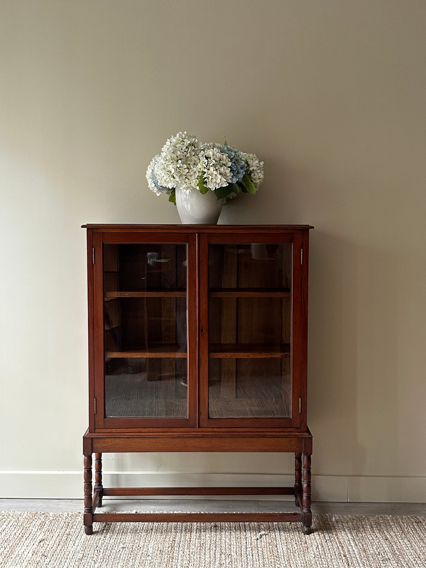 Walnut display cabinet