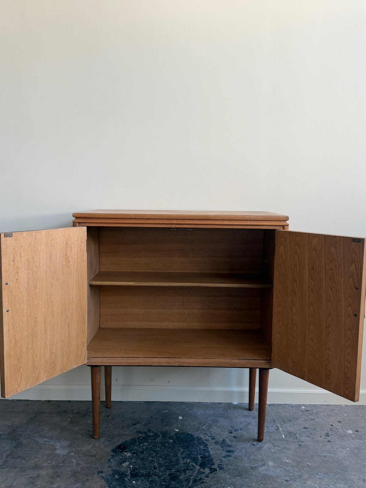 Burlwood cabinet