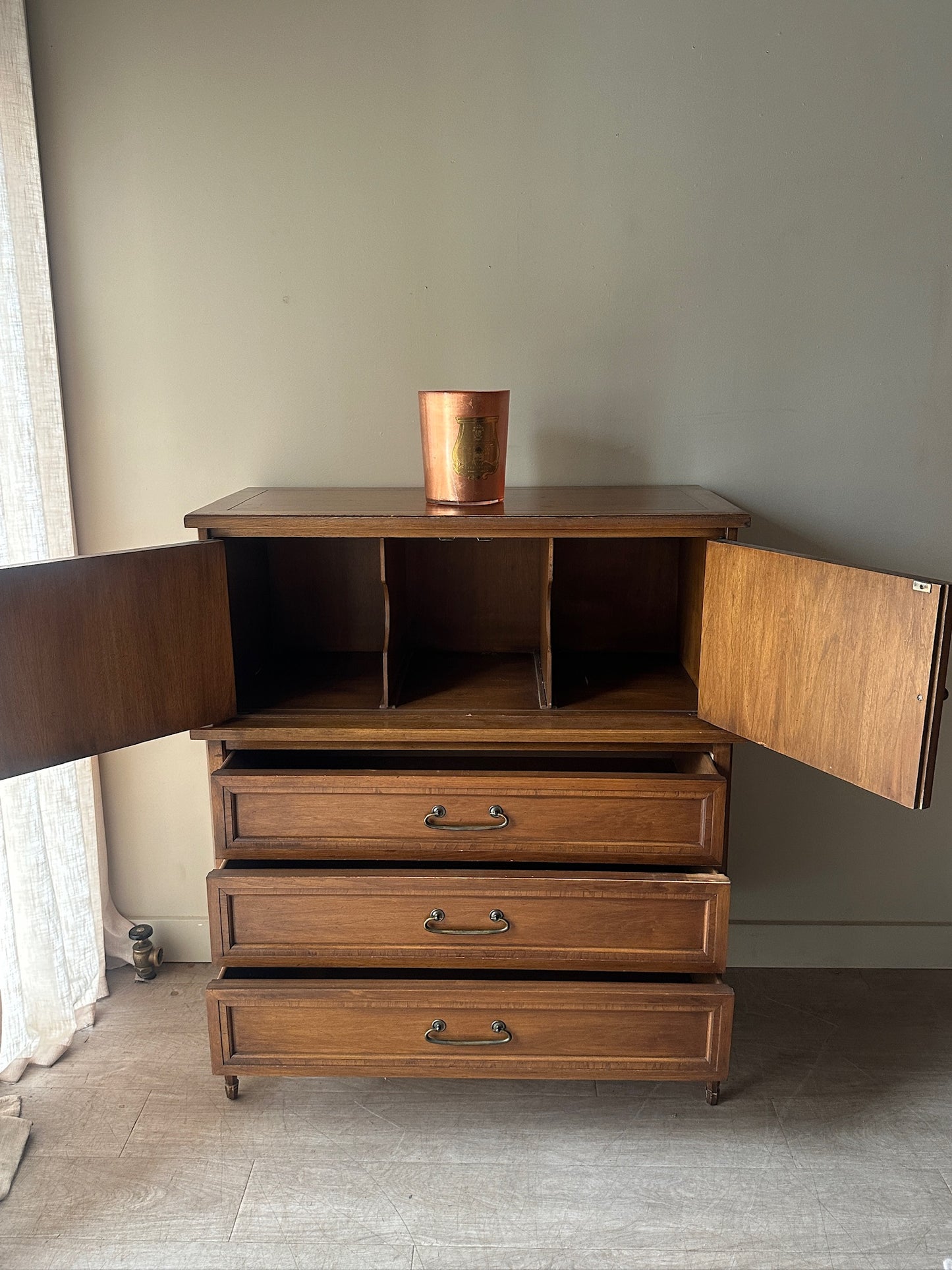 White Furniture walnut directoire dresser